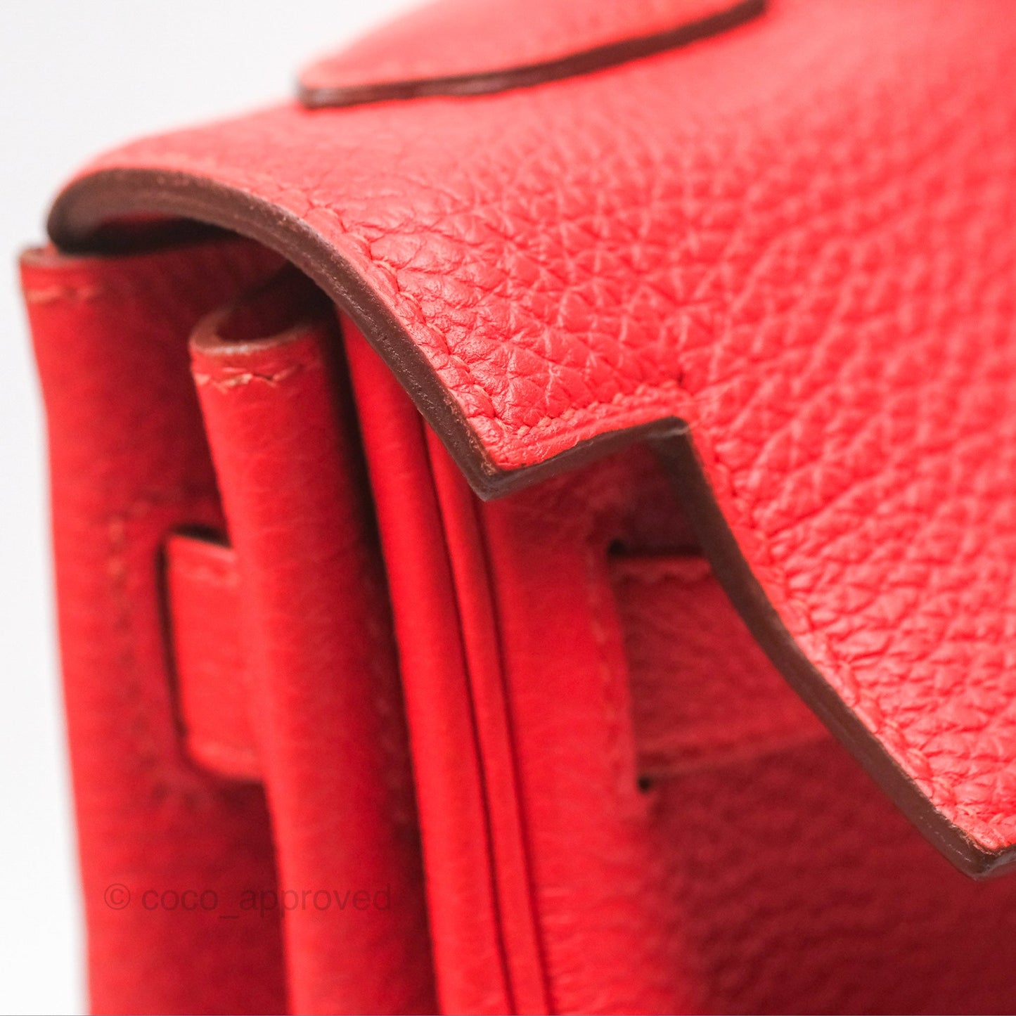 Hermès Kelly 32 Retourne Rose Jaipur Clemence Palladium Hardware