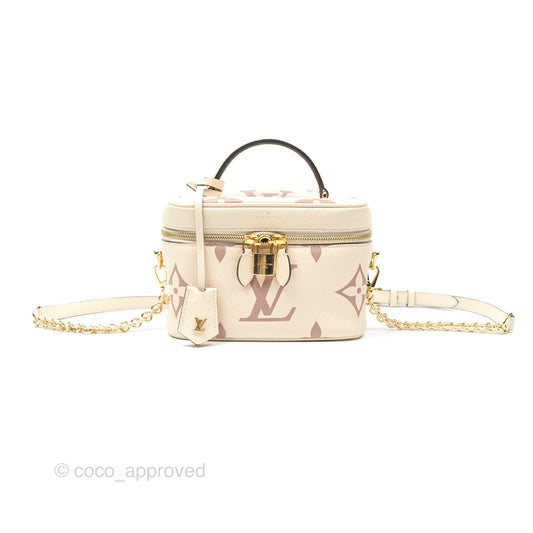 Louis Vuitton Vanity PM Empreinte Monogram Giant Creme/Bois de Rose