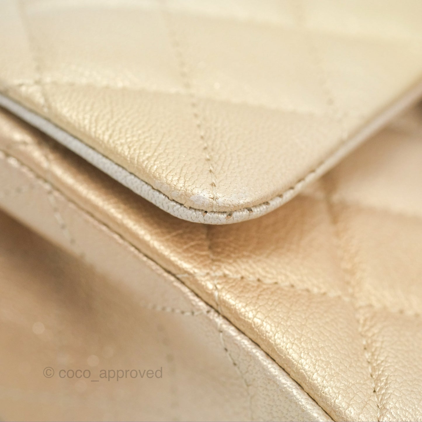 Chanel Mini Rectangular Flap Beige Ombre Iridescent Goatskin Aged Gold Hardware 22C
