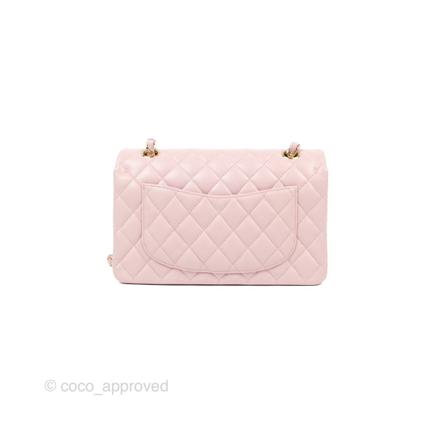 Chanel Small Classic Quilted Flap Pink Caviar Gold Hardware 21S