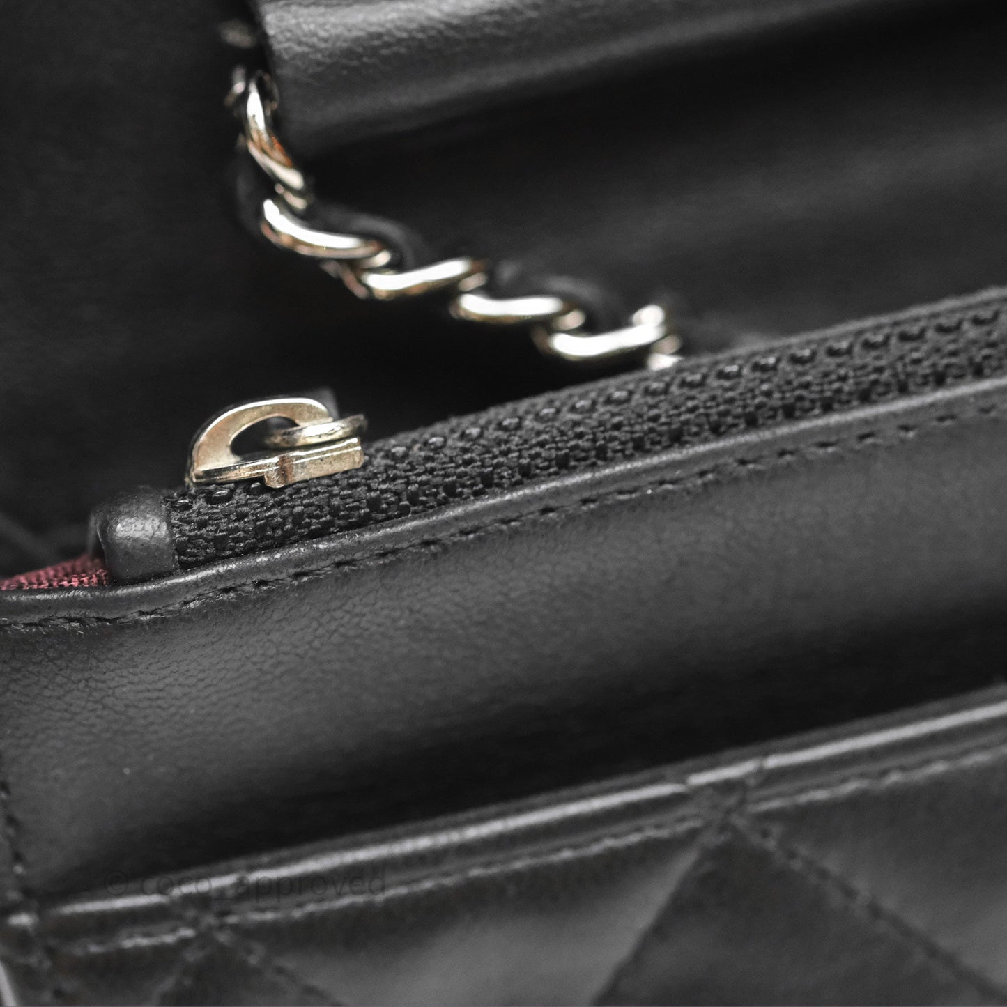 Chanel Quilted WOC Black Lambskin Silver Hardware