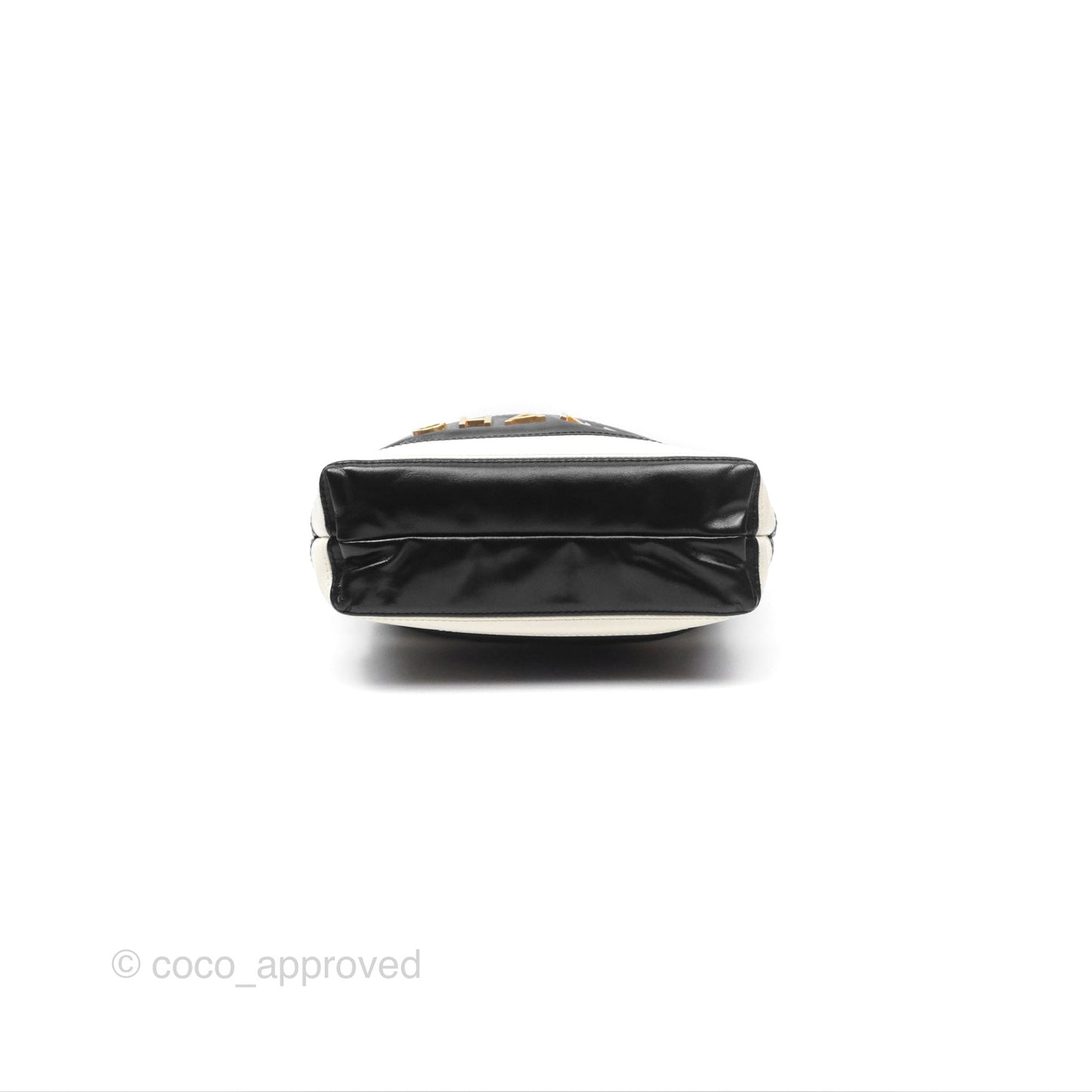 Chanel 22 Mini Bag Striped Black/ White Crumpled Calfskin