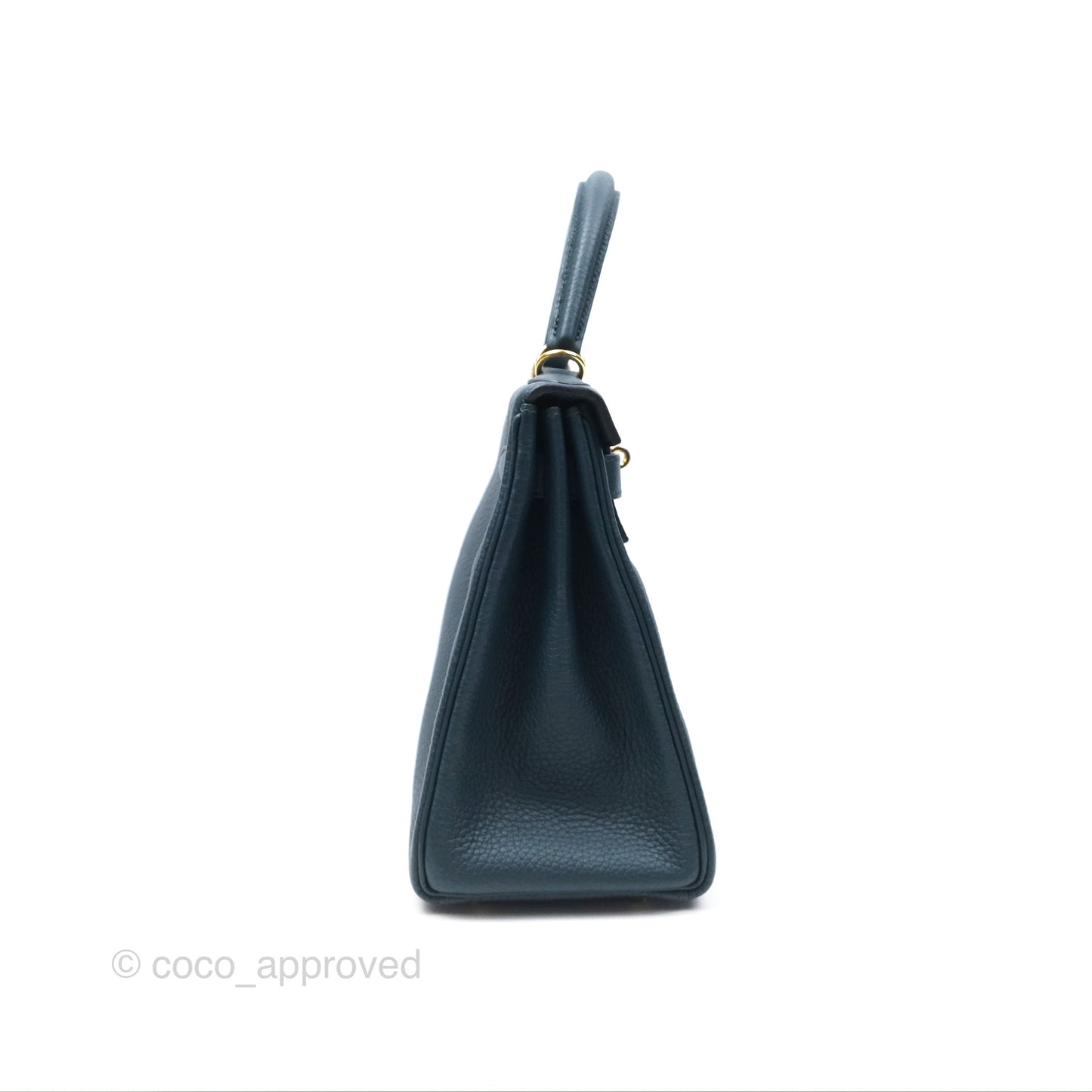 Hermès Kelly 28 Retourne Dark Green Clemence Gold Hardware