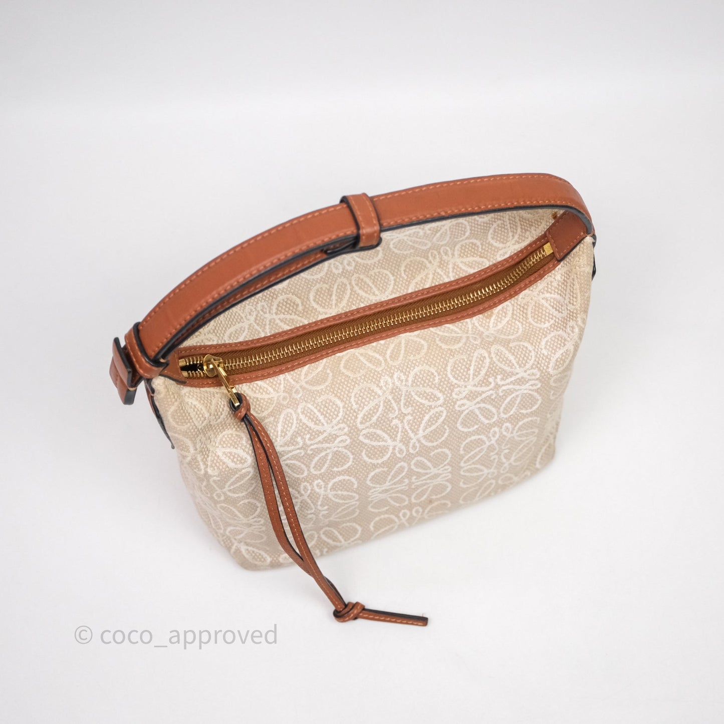 Loewe Top Handle Cubi Bag Anagram Jacquard