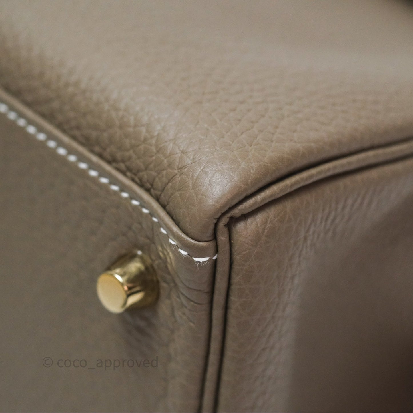 Hermès Kelly II 28 Retourne Etoupe 18 Clemence Gold Hardware