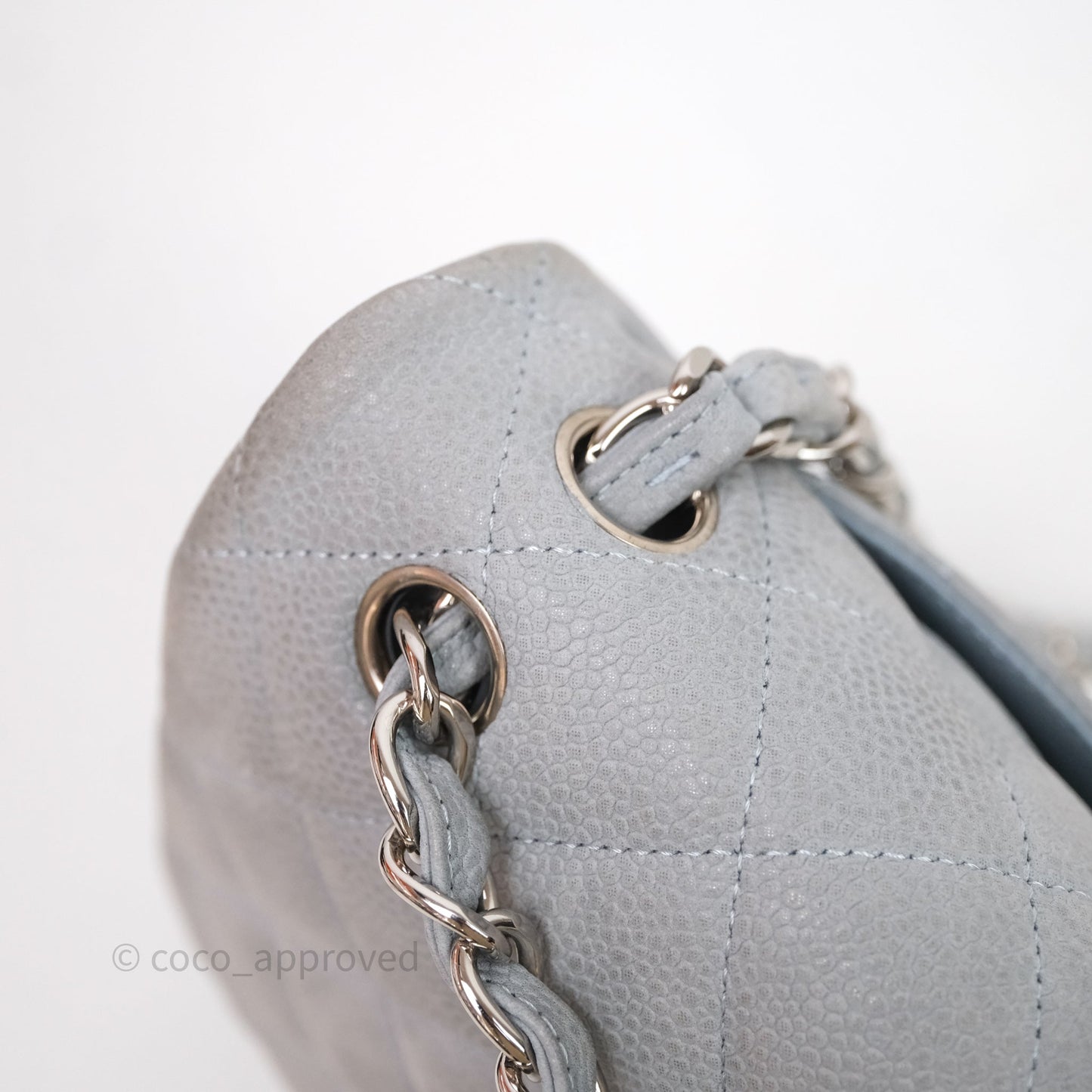 Chanel Jumbo Double Flap Grey Caviar Gold Hardware⁣⁣
