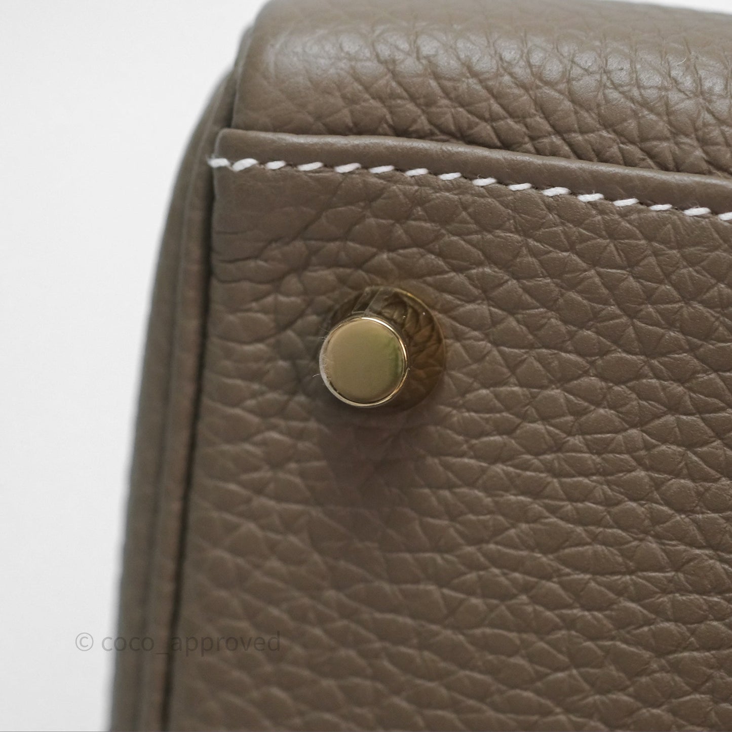 Hermès Kelly II 28 Retourne Etoupe 18 Clemence Gold Hardware