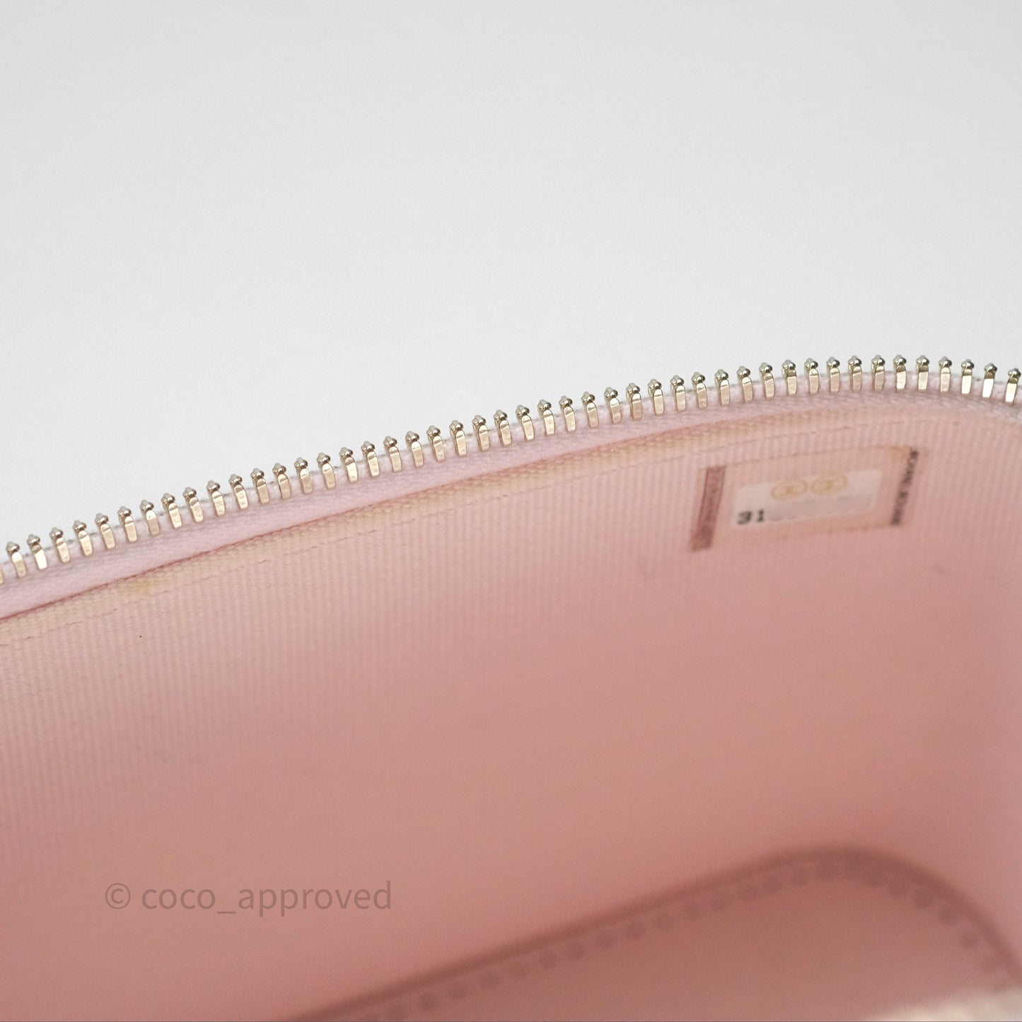 Chanel Vanity Rectangular Top Handle Light Pink Lambskin Gold Hardware
