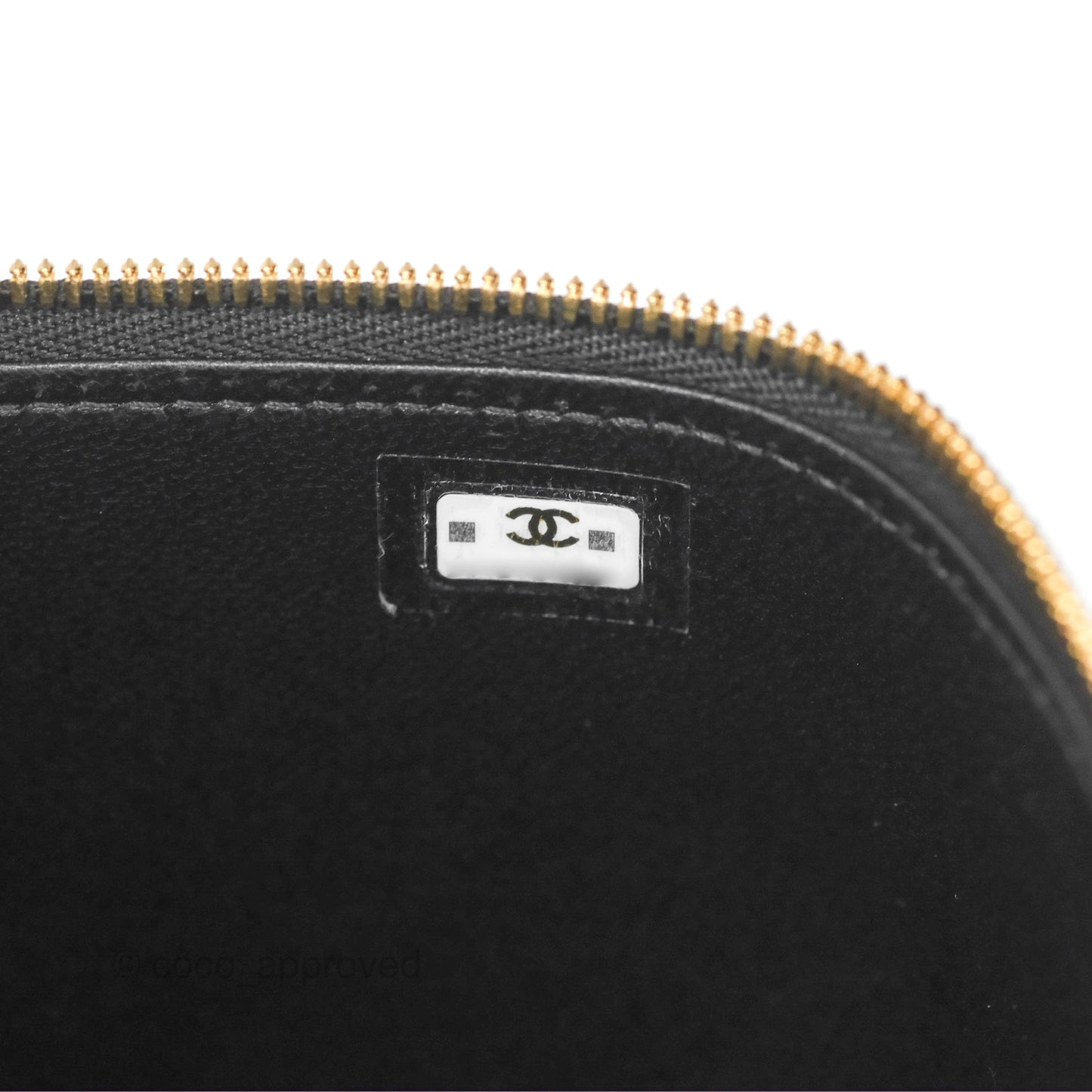 Chanel Vanity with COCO Heart Chain Black Lambskin Aged Gold Hardware