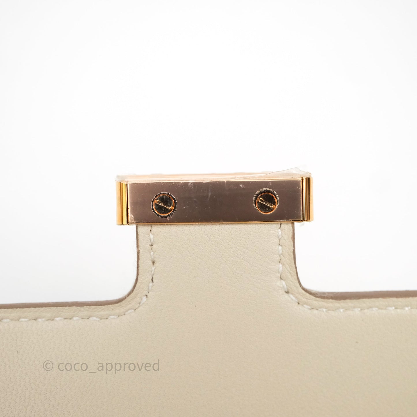 Hermès Constance Slim Wallet Craie 10 Epsom Rose Gold Hardware