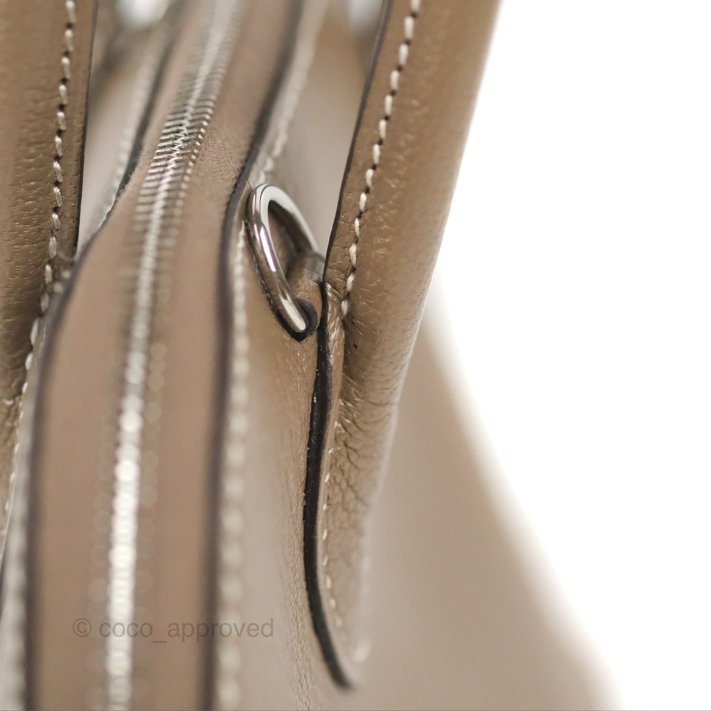 Hermès Bolide Mini 1923 Etoupe Chevre Mysore Palladium Hardware