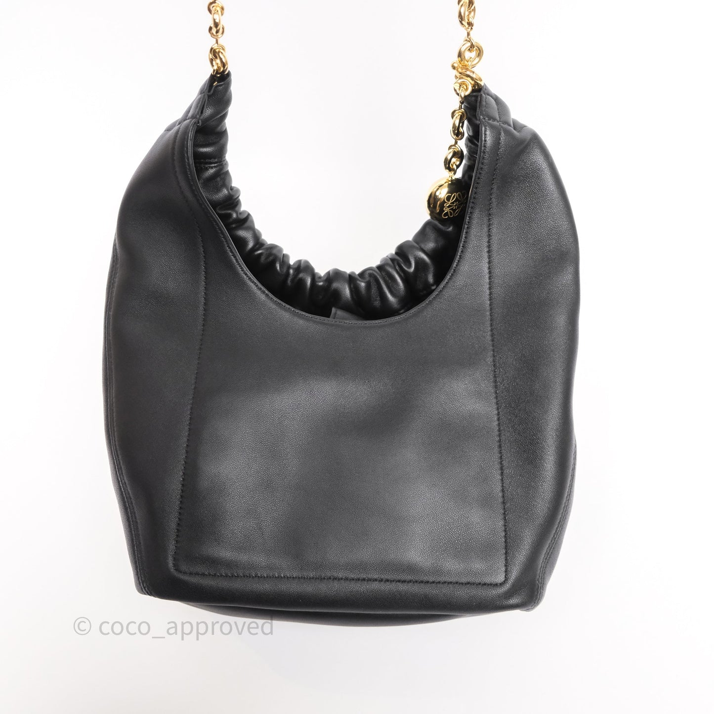 Loewe Small Squeeze Bag in Mellow Nappa Lambskin Black