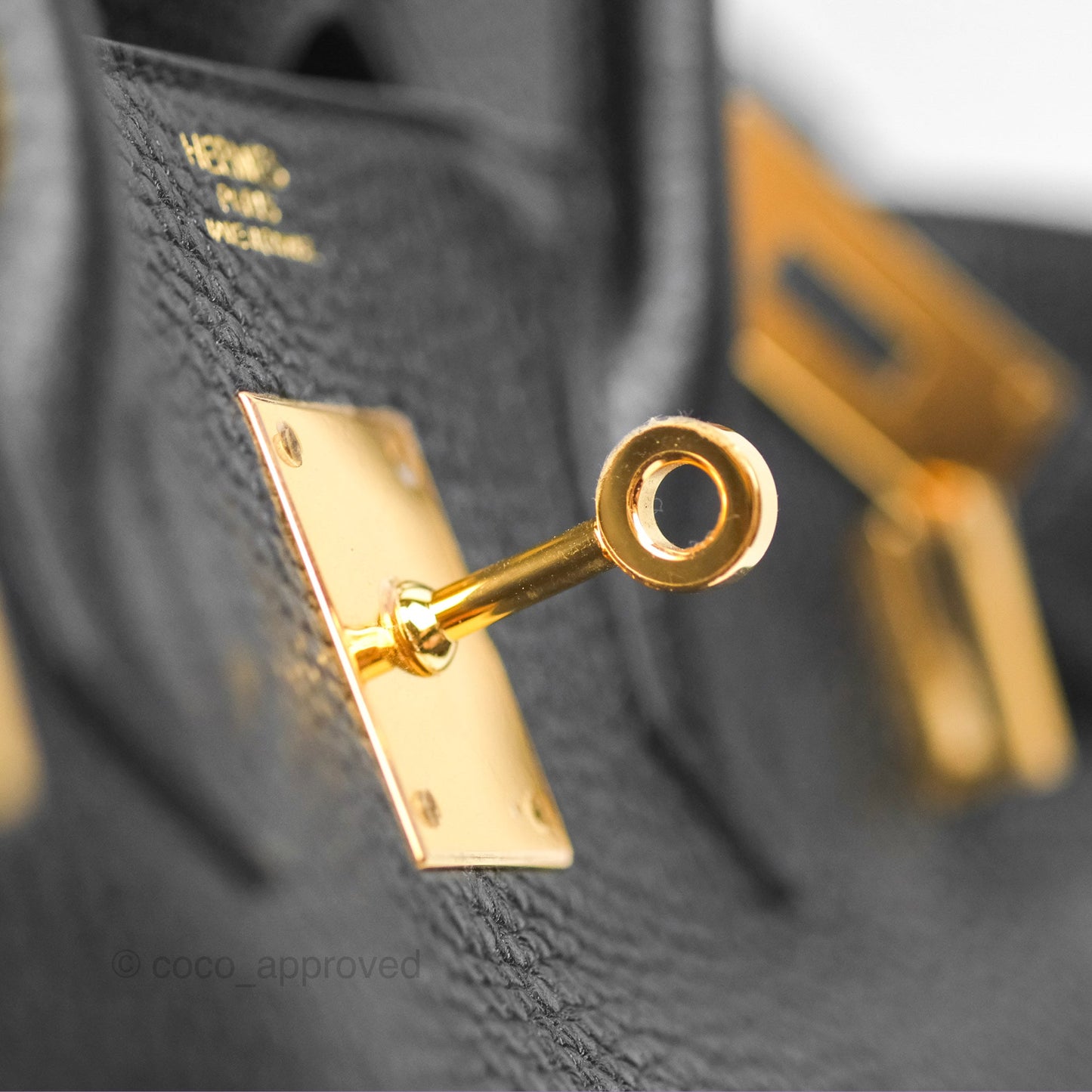 Hermès Birkin 30 Retourne Black Noir 89 Clemence Gold Hardware