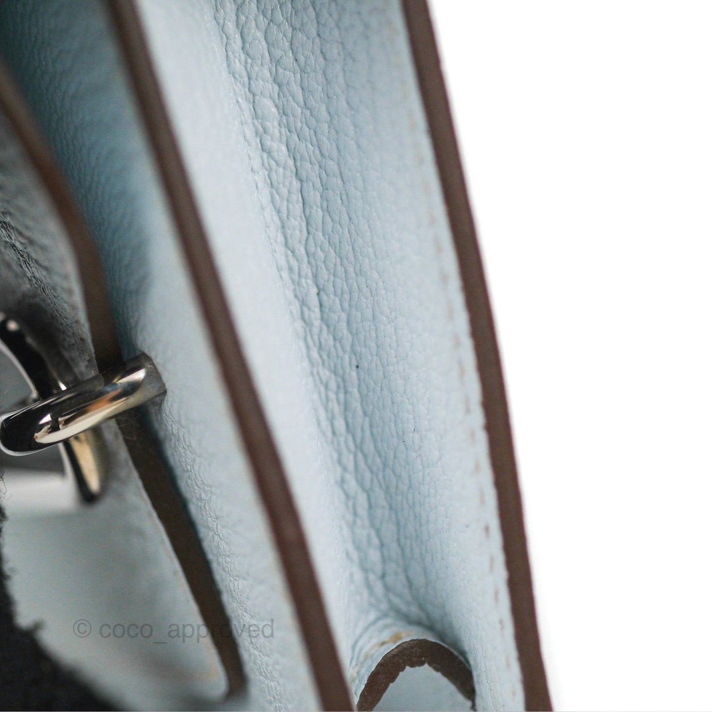 Hermès Roulis Slim Wallet Bleu Brume Chevre Mysore Palladium Hardware