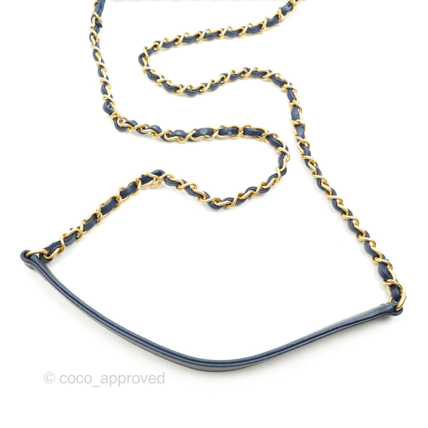 Chanel Quilted Chic Pearls Flap Iridescent Navy Lambskin Aged Gold Hardware
