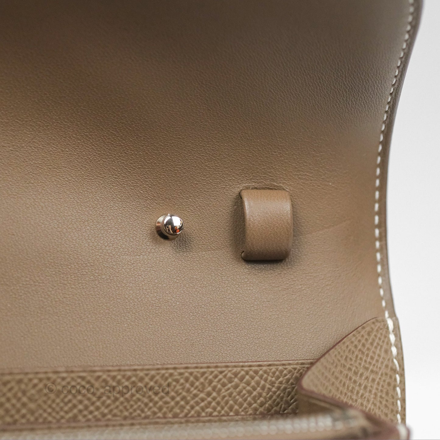 Hermès Constance To Go Wallet Etoupe Epsom Palladium Hardware