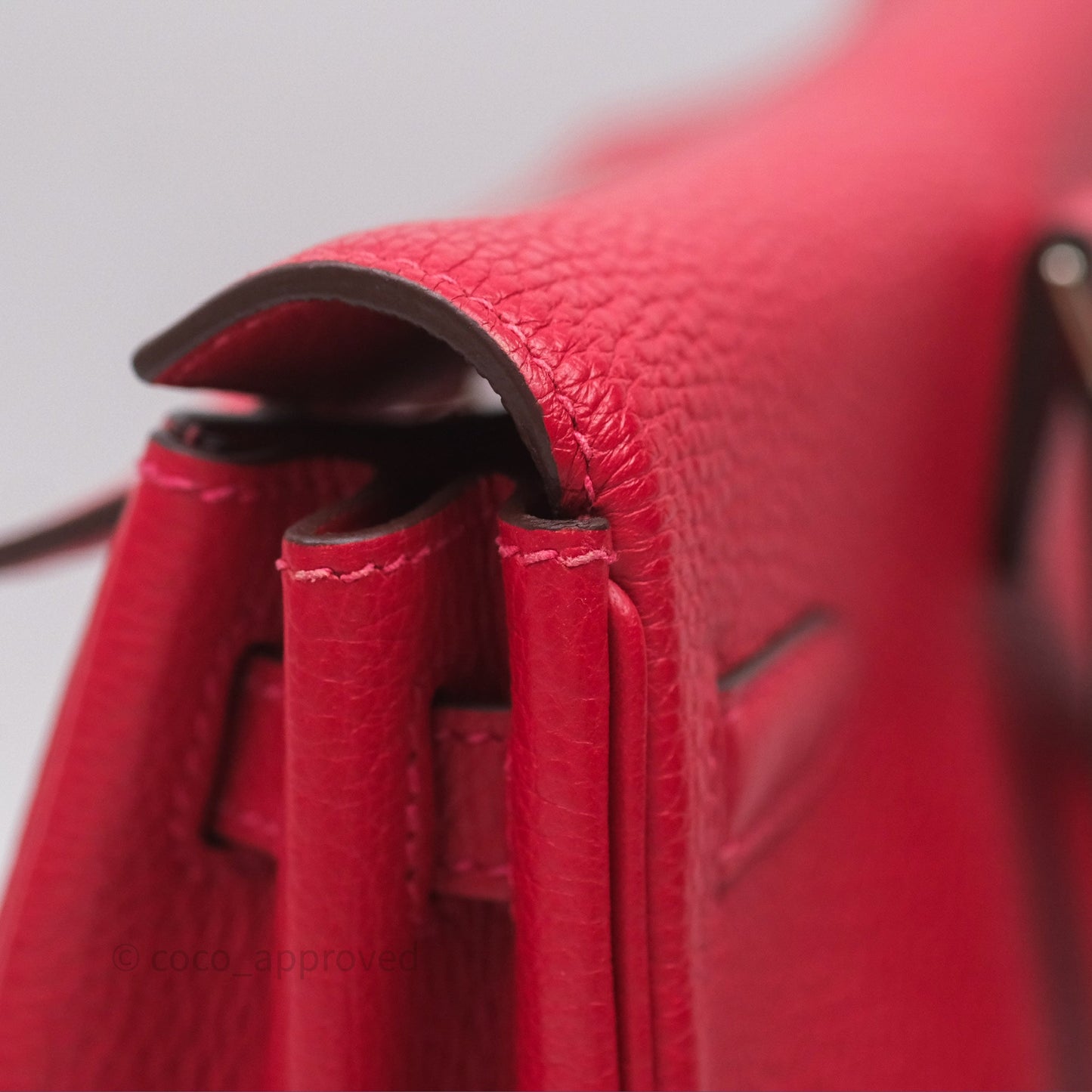 Hermès Kelly Ado Backpack Red Rouge Clemence Palladium Hardware