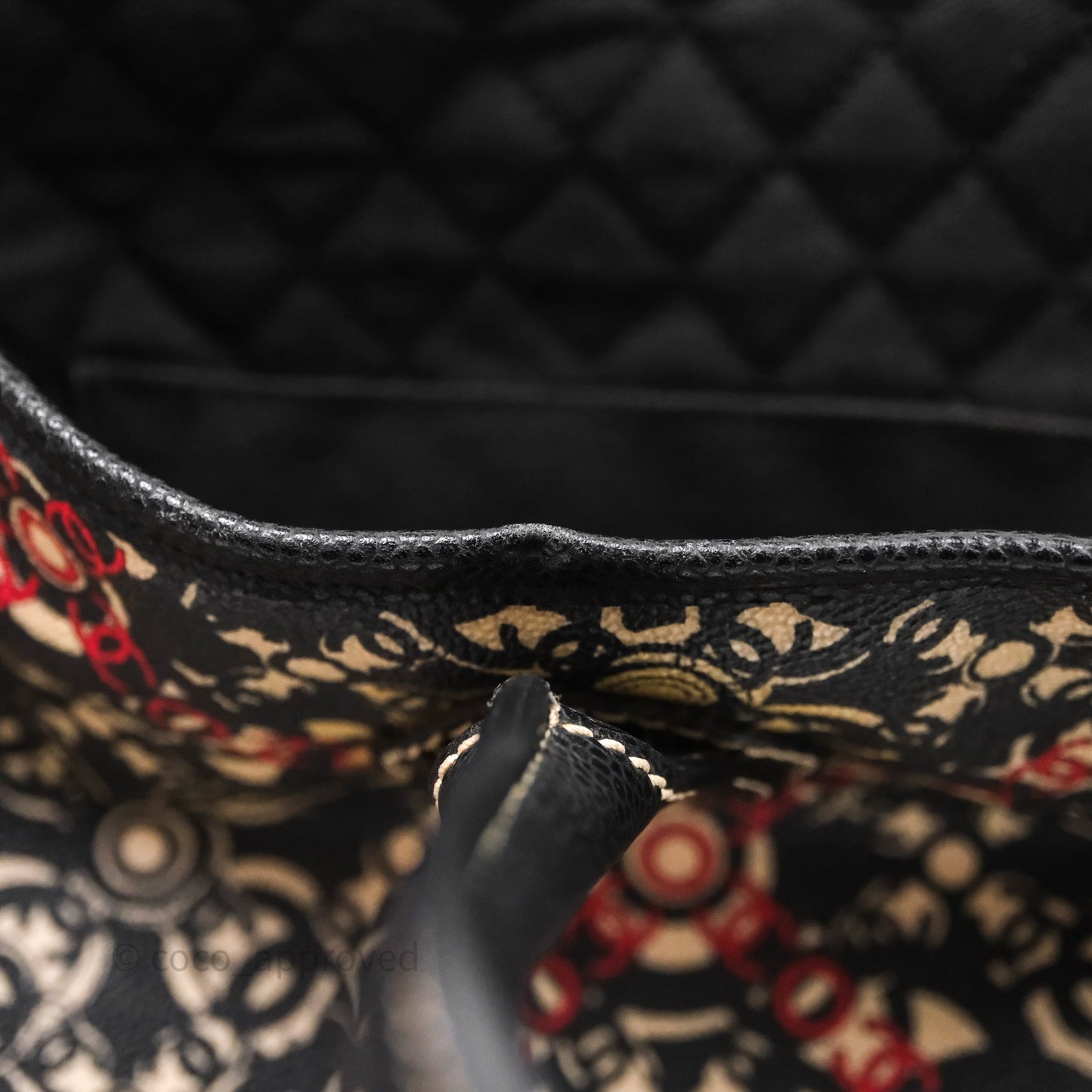 Chanel CC Print Logo Tote Bag Black