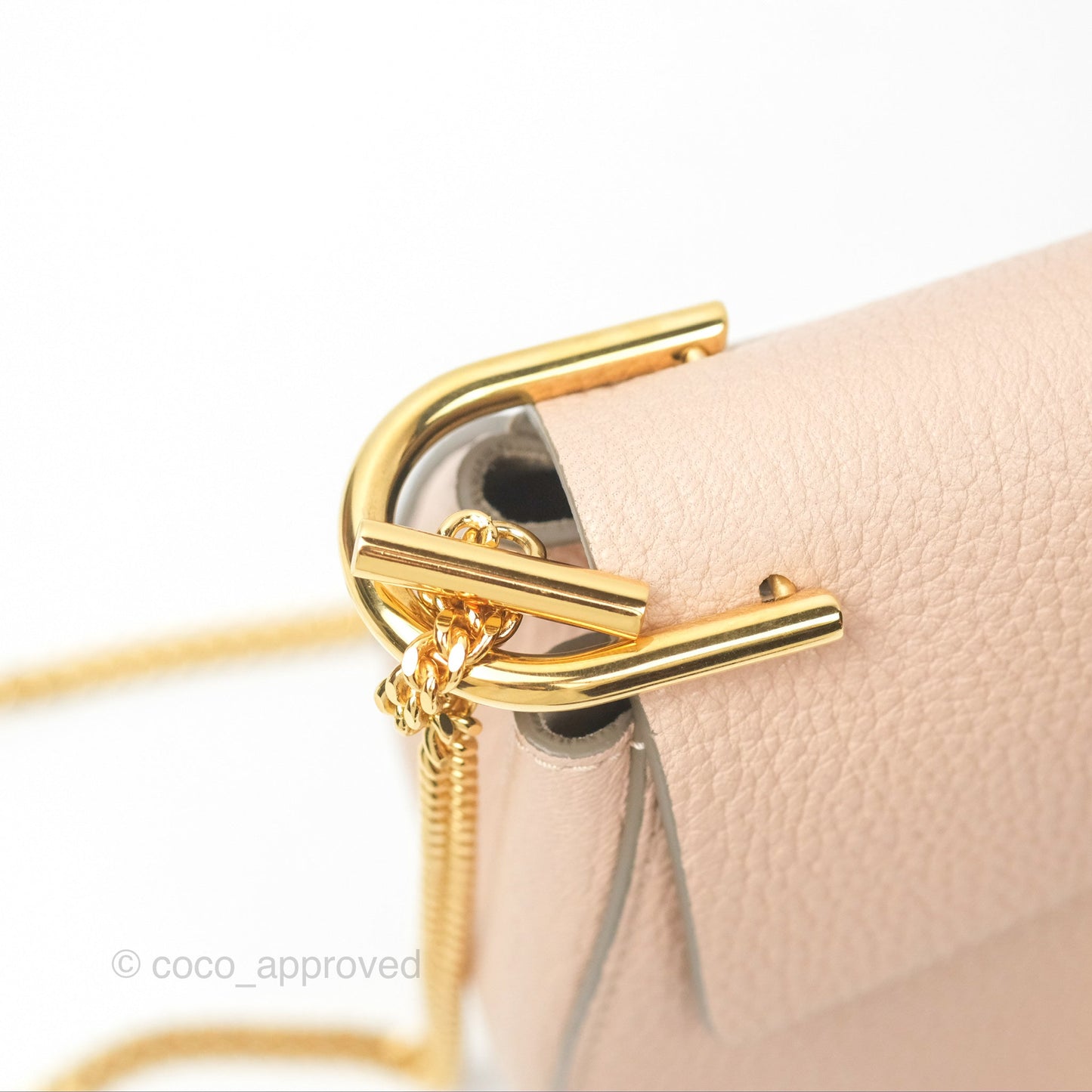 Chloe Drew Crossbody Bag Pink Grained Leather