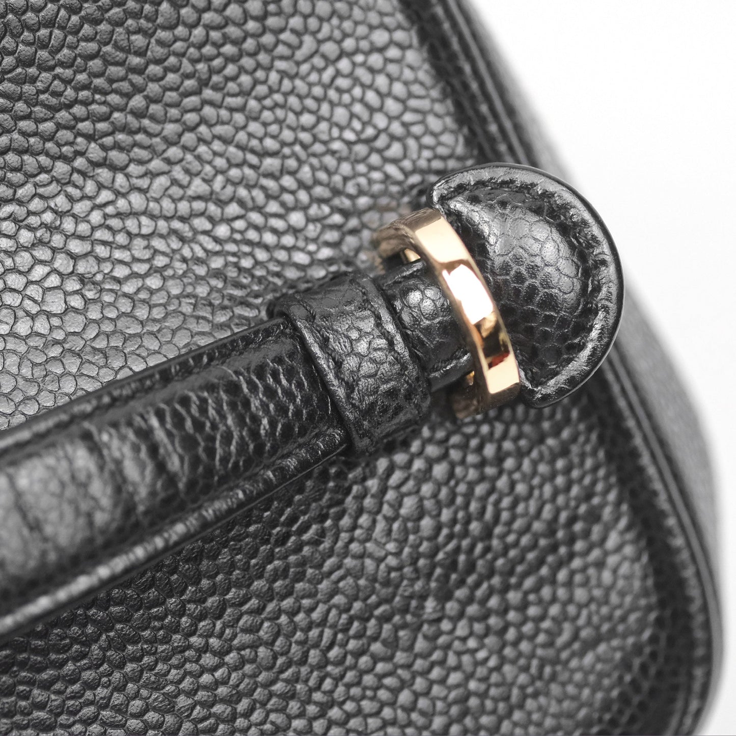 Chanel Vintage Vanity Case Black Caviar Gold Hardware