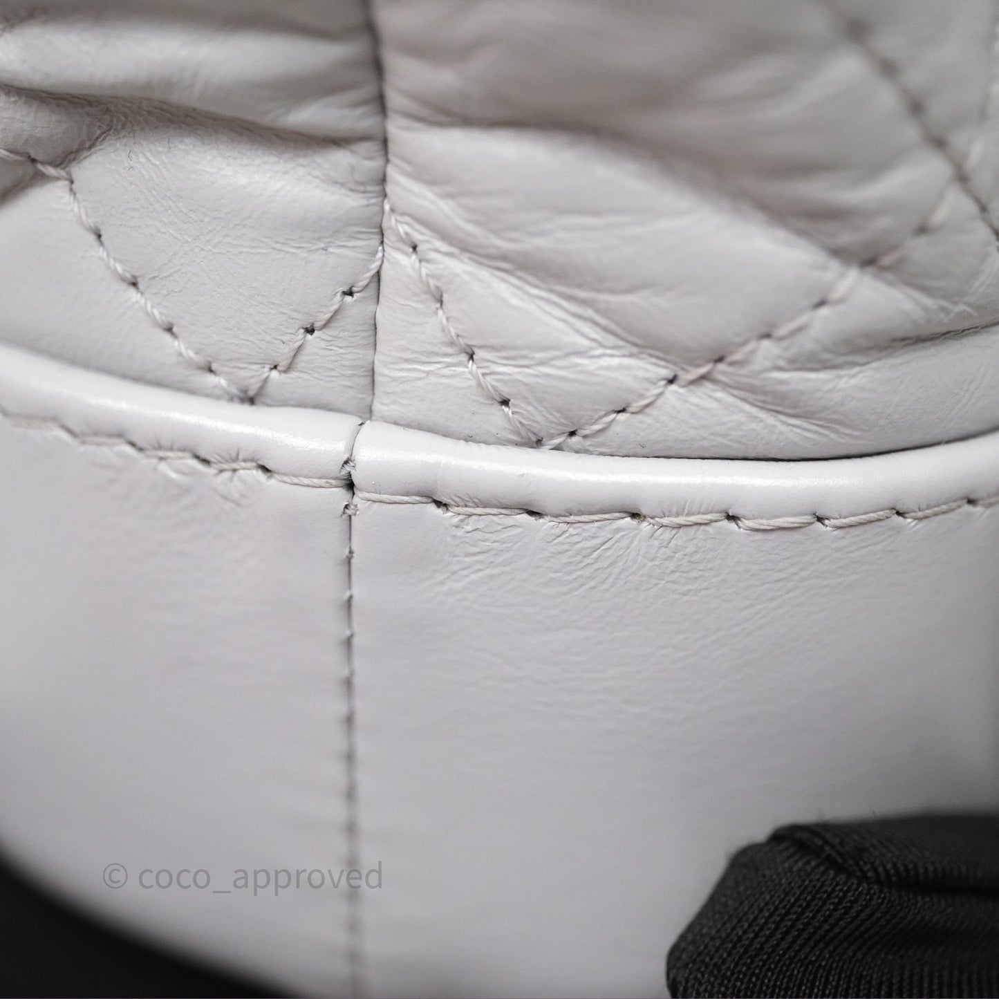 Chanel Small Gabrielle Hobo Quilted Grey Aged Calfskin