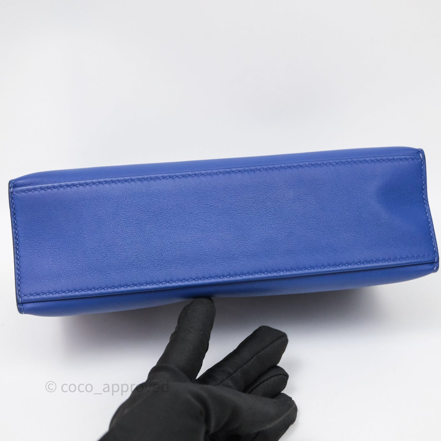 Hermès Kelly Pochette Clutch Electric Blue Swift Gold Hardware