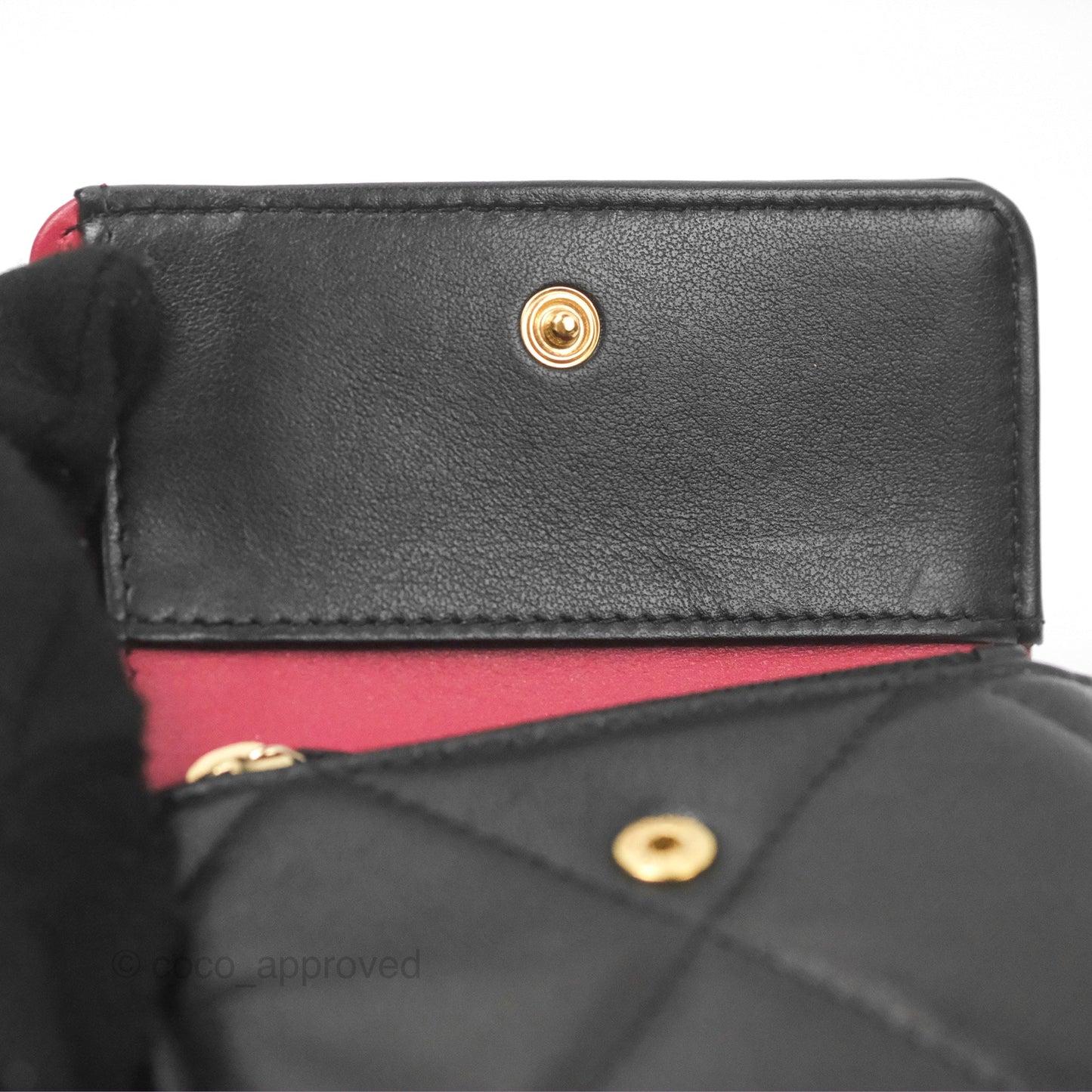 Chanel 19 Short Flap Wallet Black Lambskin