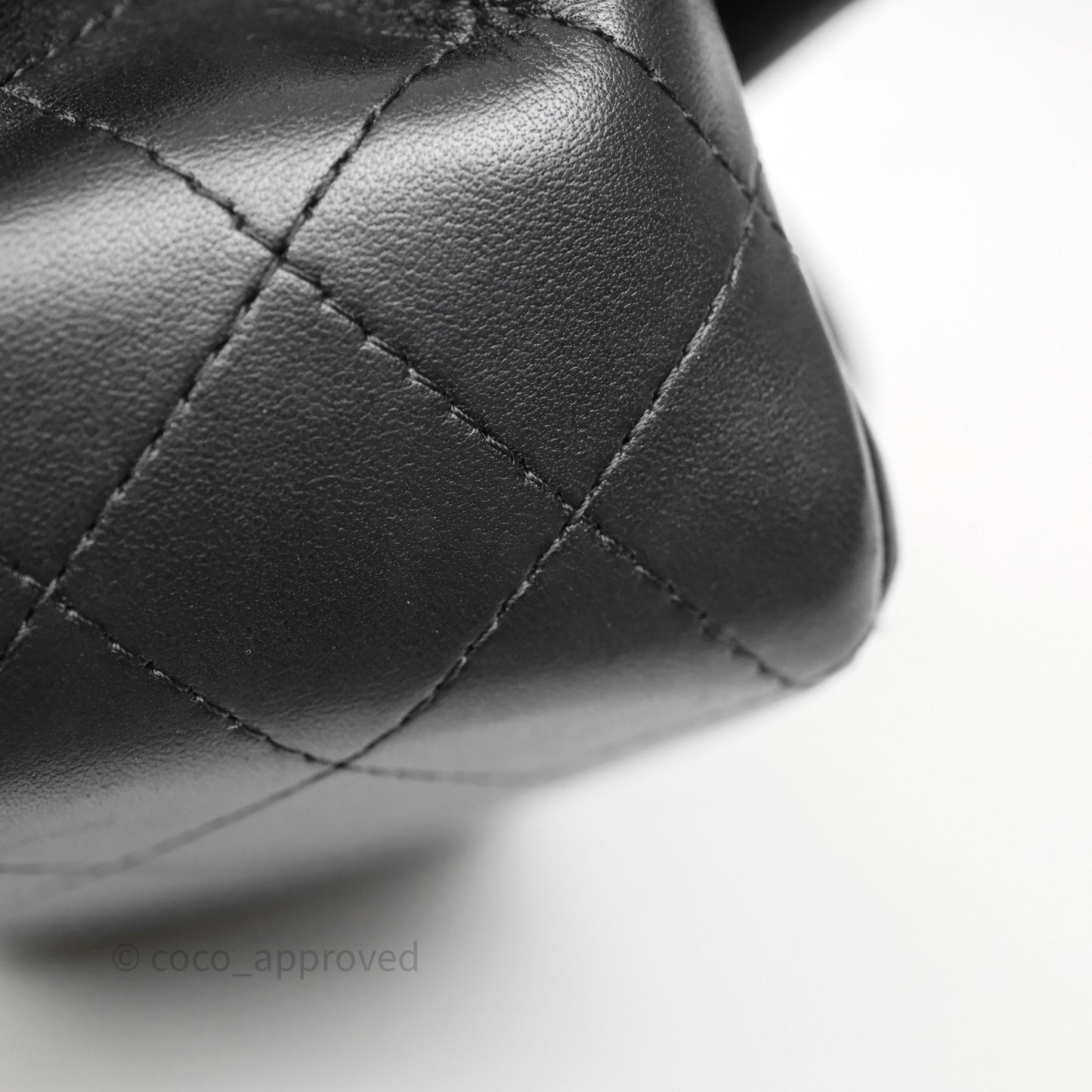 Chanel Mini Square Quilted Black Lambskin Gold Hardware