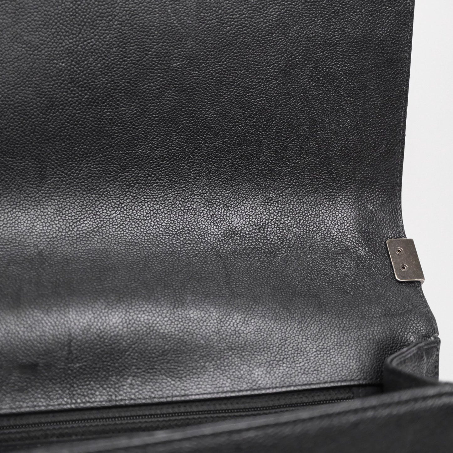 Chanel Quilted New Medium Boy Black Caviar Ruthenium Hardware