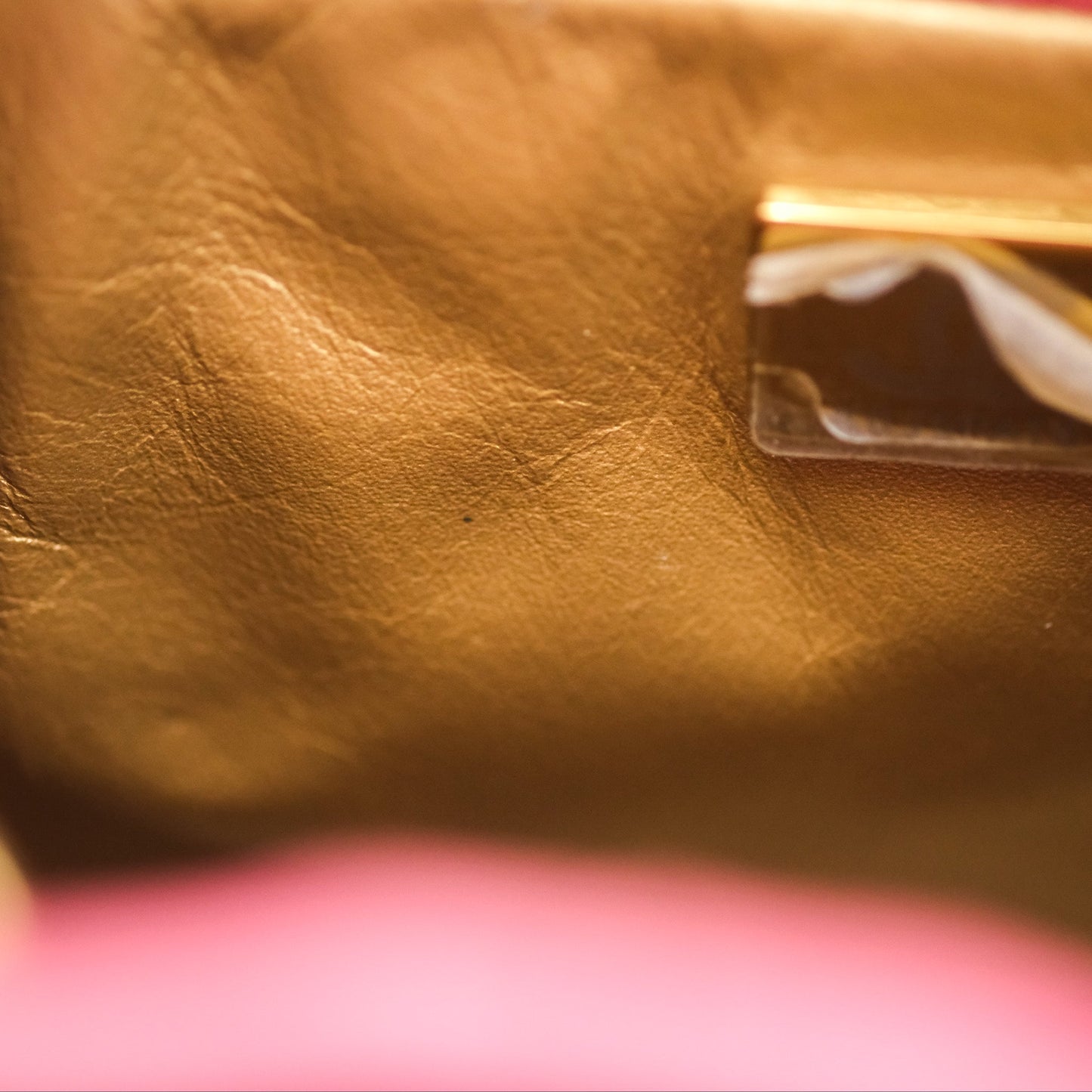 Chanel Pearl Crush Drawstring Bucket Bag Pink Lambskin Aged Gold Hardware