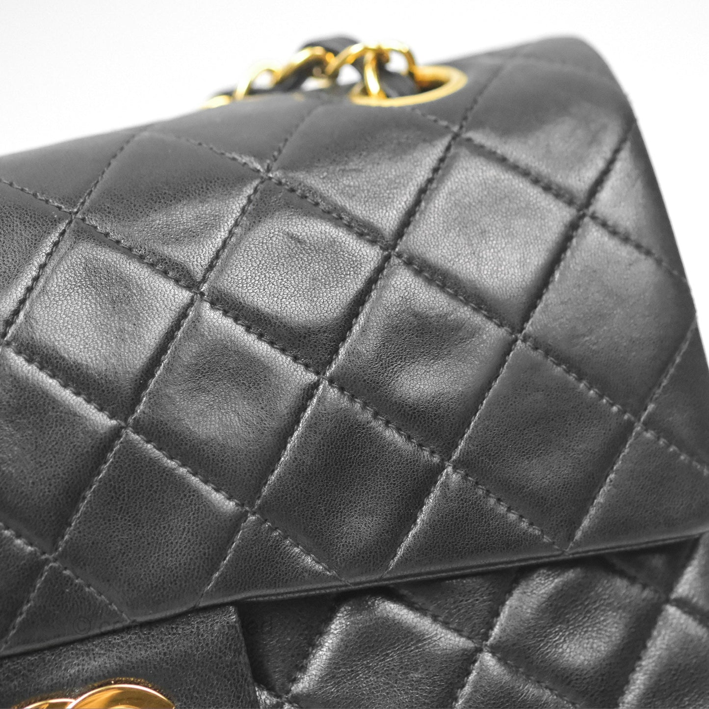Chanel Classic Vintage Small Flap Black Lambskin 24K Gold Hardware