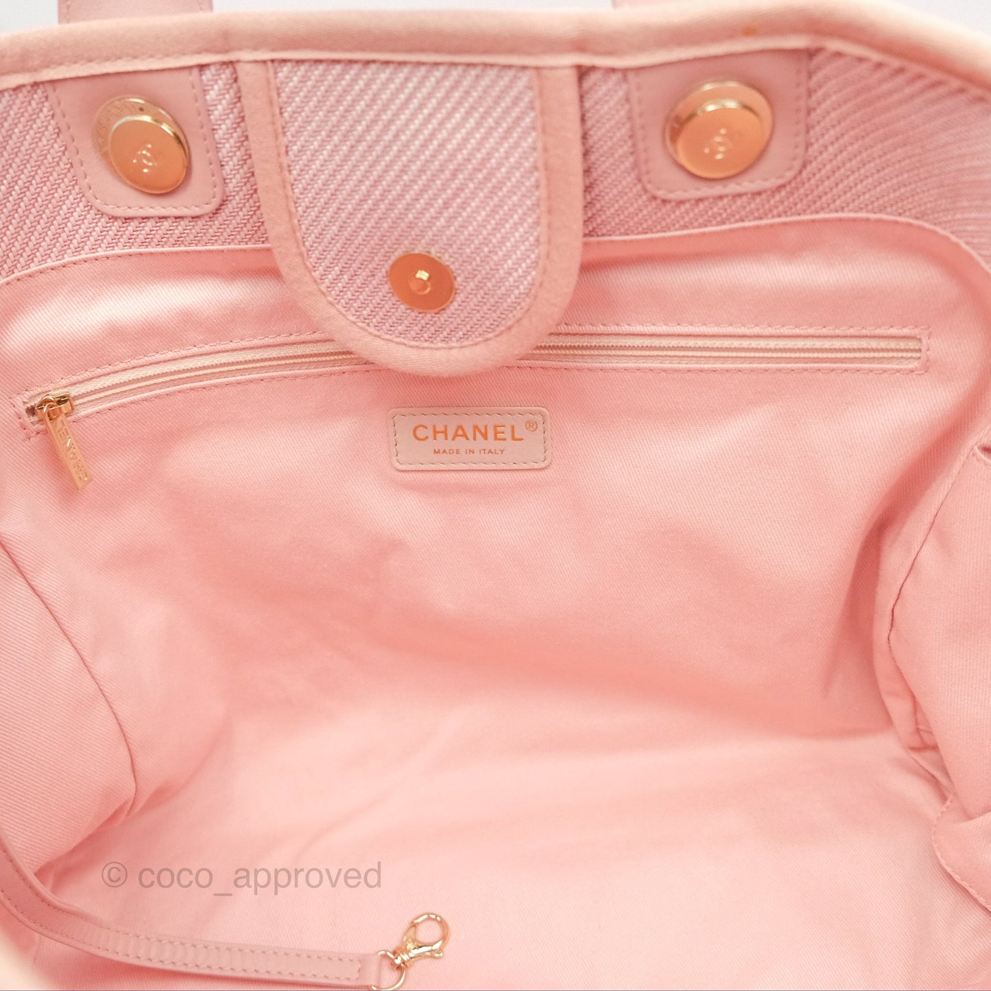 Chanel Large Deauville Pink Canvas 20A