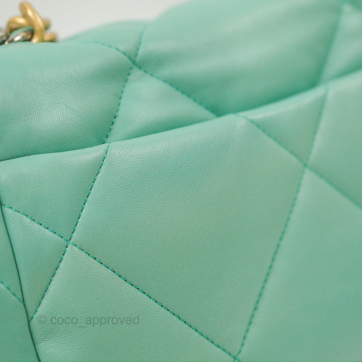 Chanel 19 Small Tiffany Blue Mixed Hardware