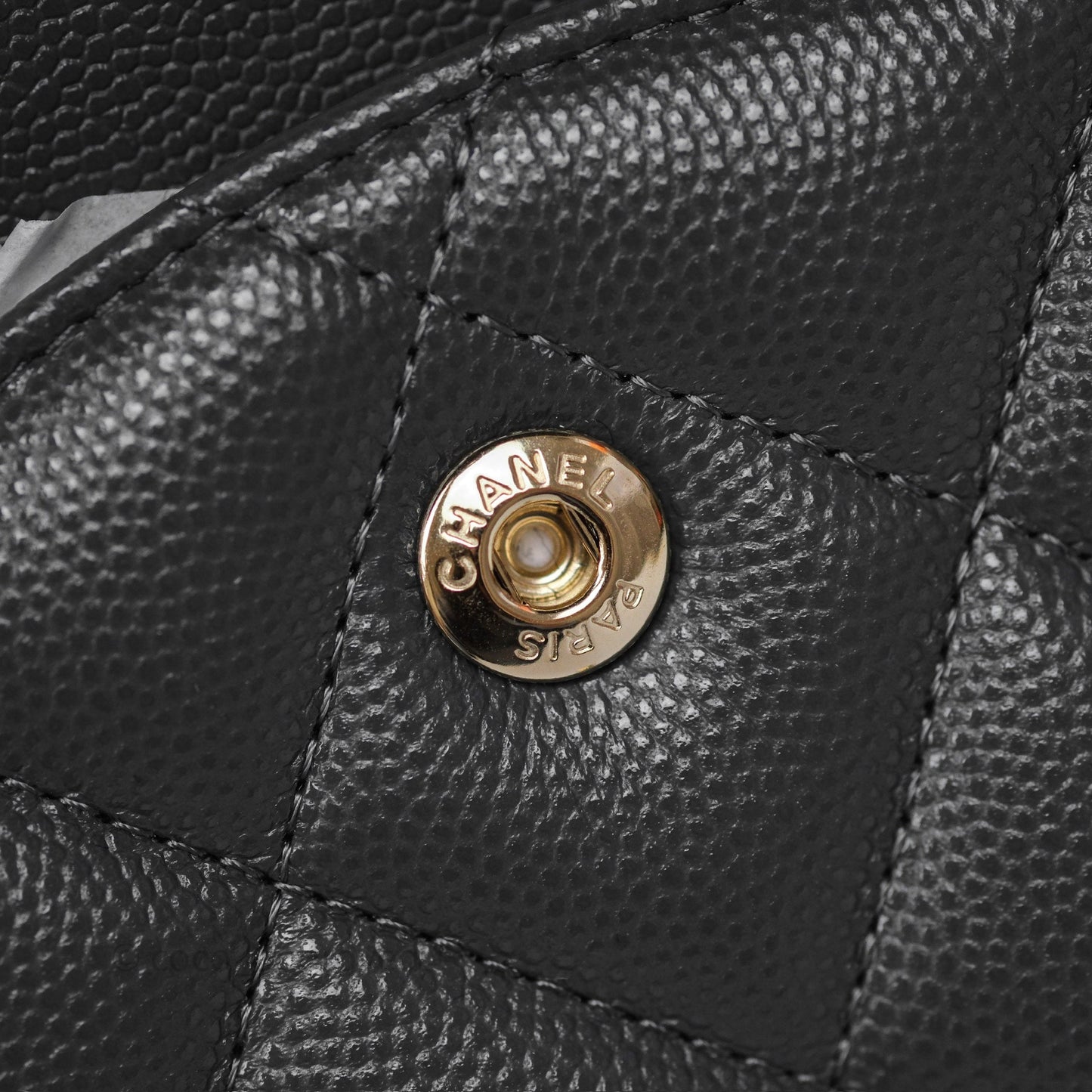 Chanel Jumbo Classic Double Flap Quilted Dark Grey Caviar Gold Hardware⁣⁣