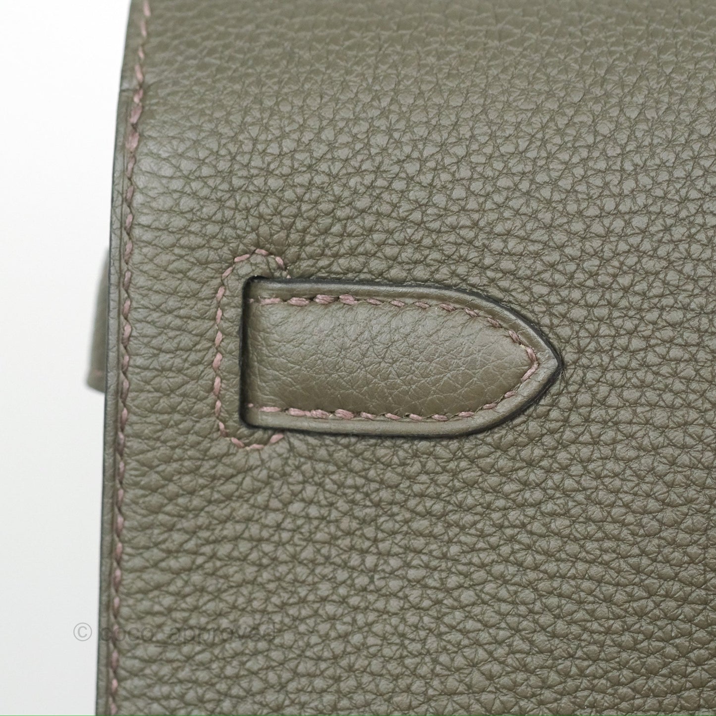 Hermès Kelly Depeches 25 Pouch Vert De Gris Togo