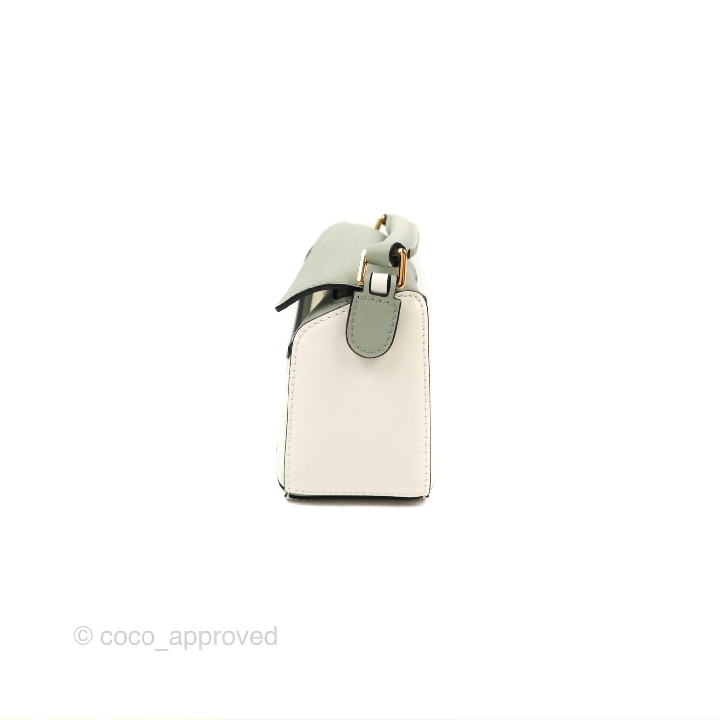 Loewe Mini Puzzle Bag Ash Green Calfskin