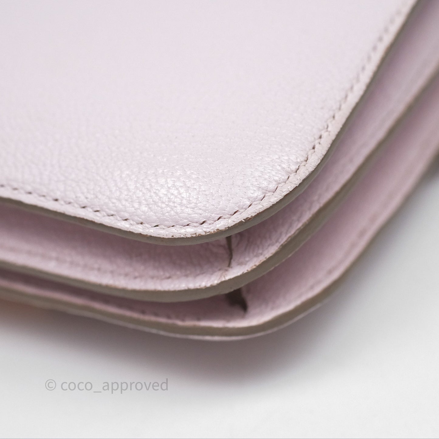 Hermès Constance Mini 18cm Mauve Pale Chevre Mysore Rose Gold Hardware