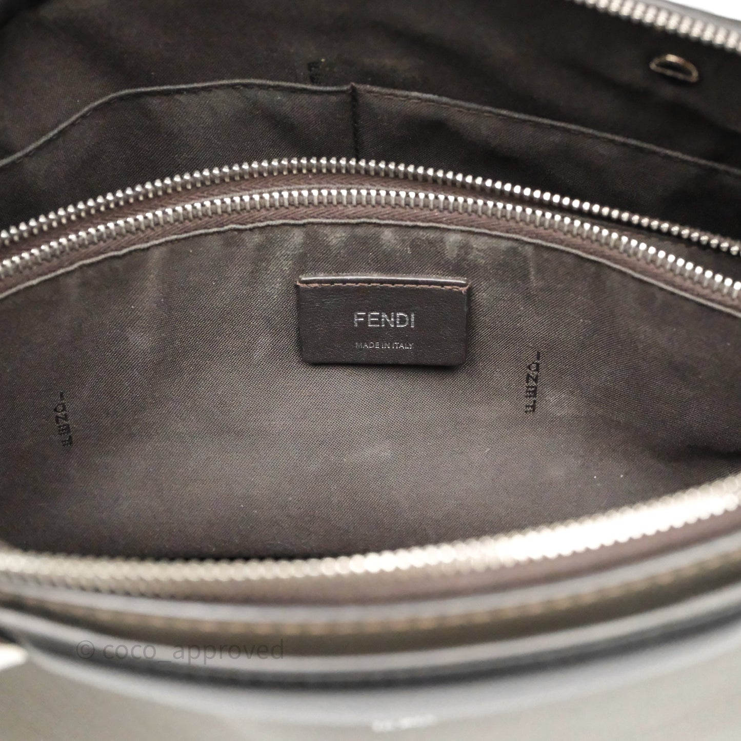 Fendi By The Way Medium Leather Satchel Dark Grey Bag