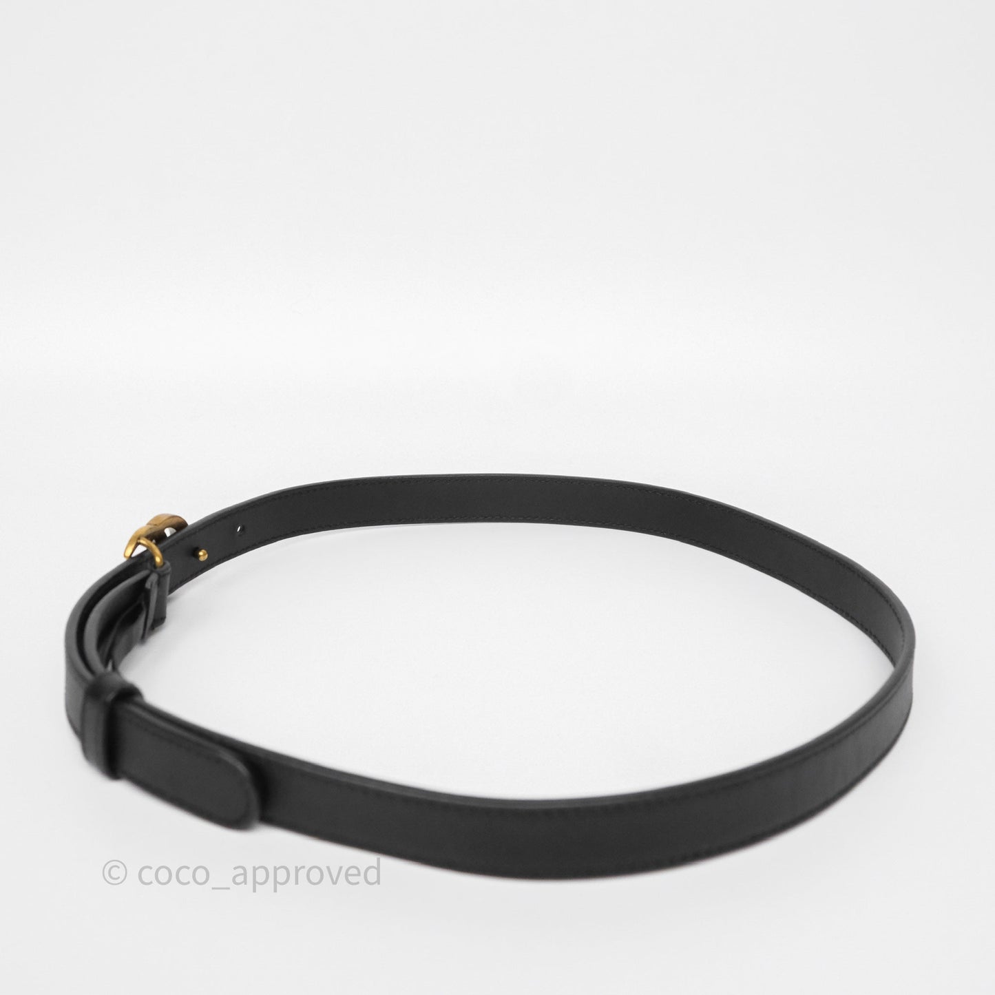 Gucci Double GG 20mm Belt 75 30 Black Calfskin