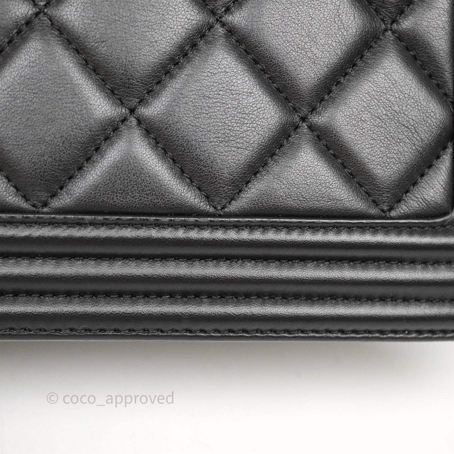 Chanel Quilted Medium Boy Black Lambskin Ruthenium Hardware