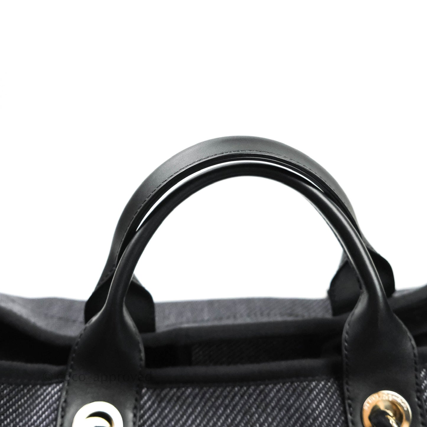 Chanel Large Deauville Charcoal Grey Canvas