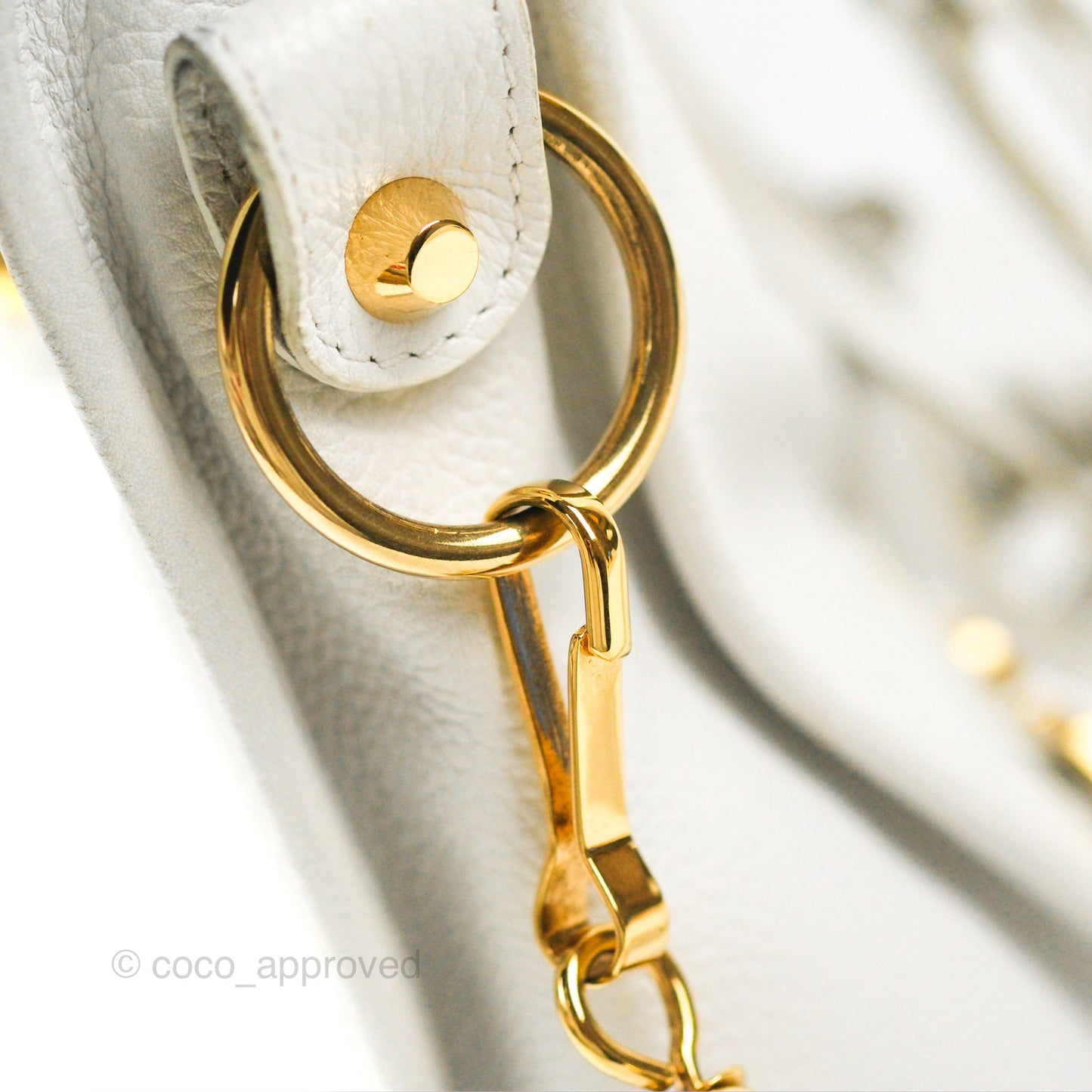 Balenciaga Classic Small City Bag White Aged Calfskin Gold Hardware
