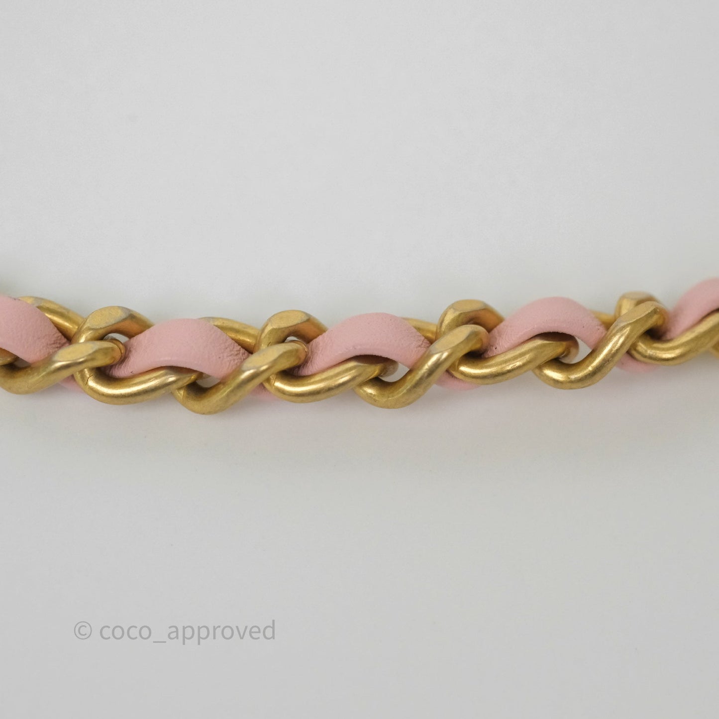 Chanel Pearl Crush Mini Square Quilted Light Pink Lambskin Aged Gold Hardware