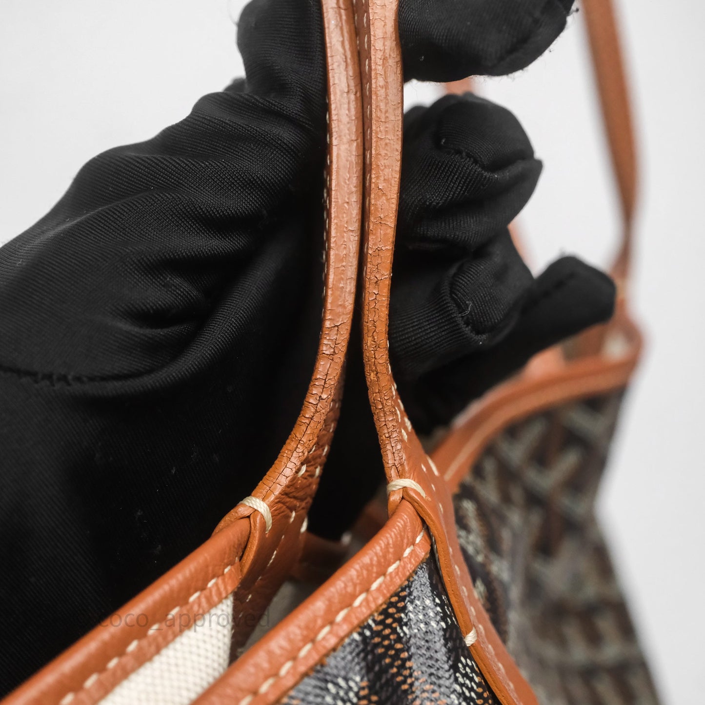 Goyard Saint Louis Tote Bag GM Black/Tan