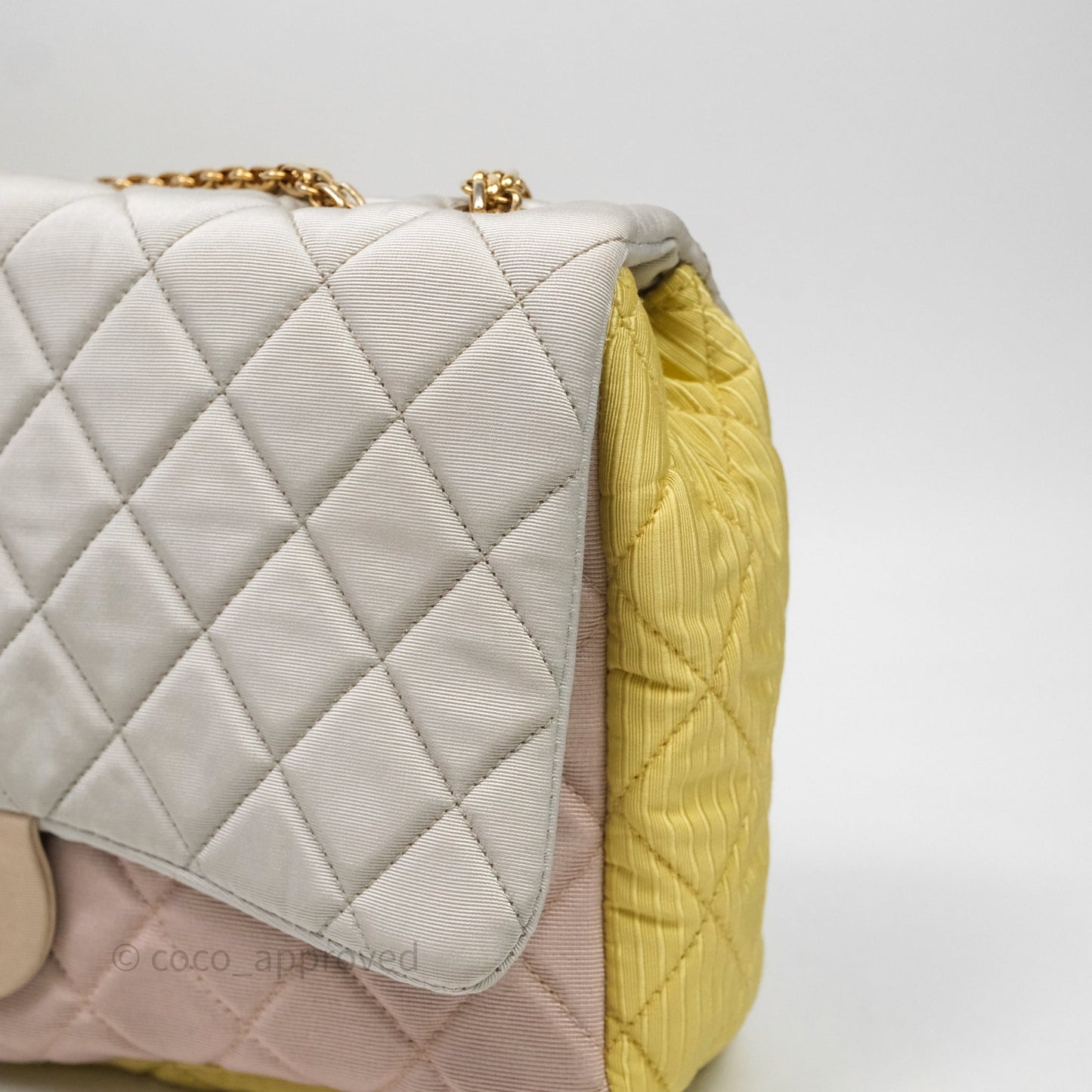 Chanel Reissue Flap Bag Tricolor Pastel Satin Aged Gold Hardware