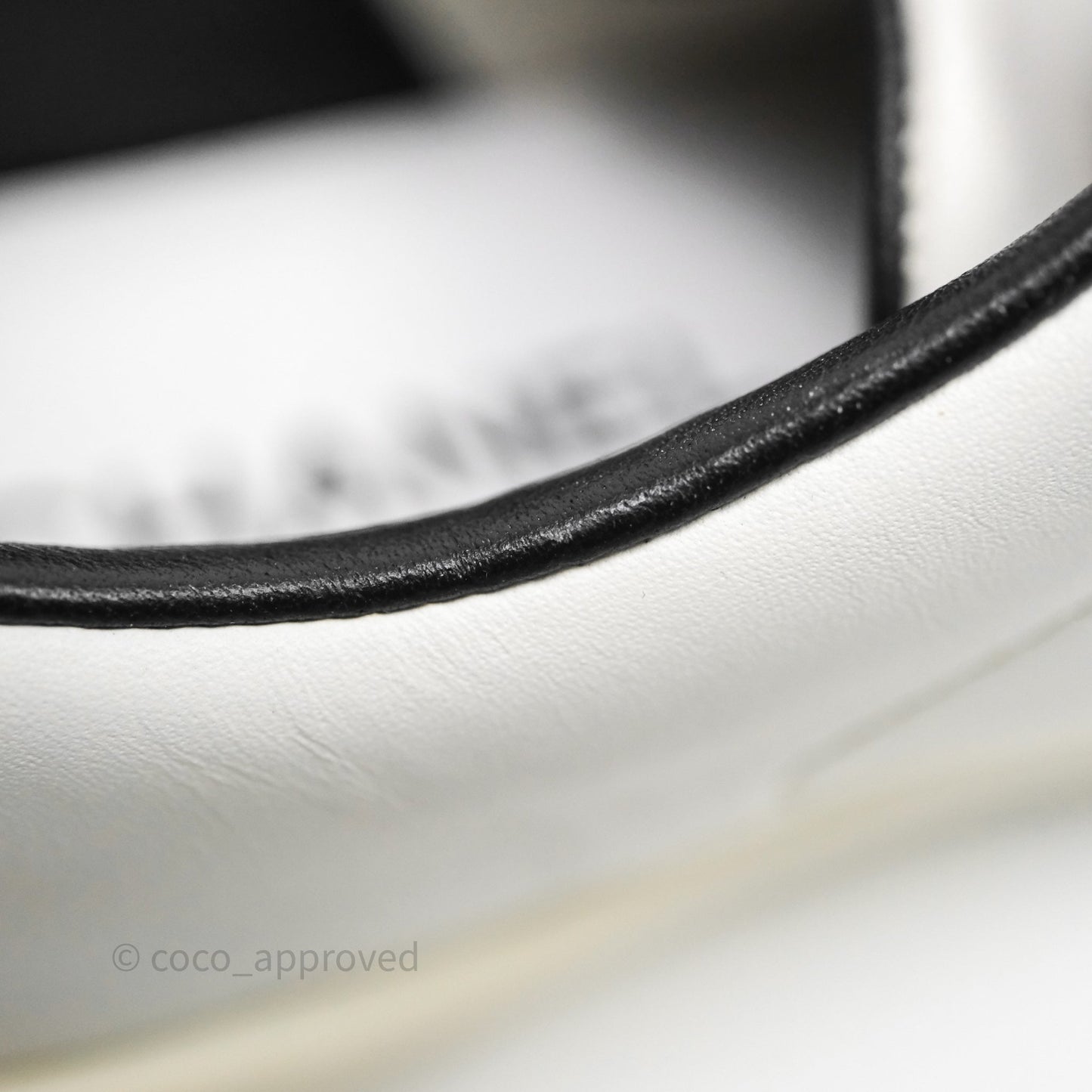 Chanel Logo Pull Tab Lace-up Sneakers White & Black Size 37.5