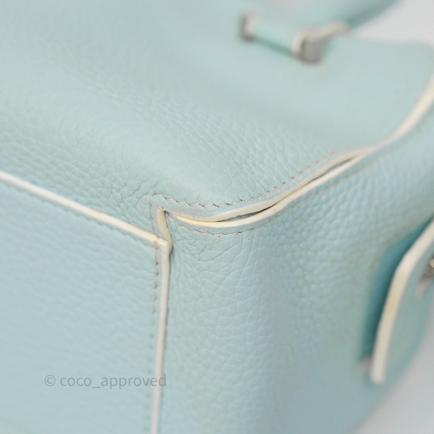 Delvaux Cool Box Mini Taurillon Soft Grained Calfskin Celadon