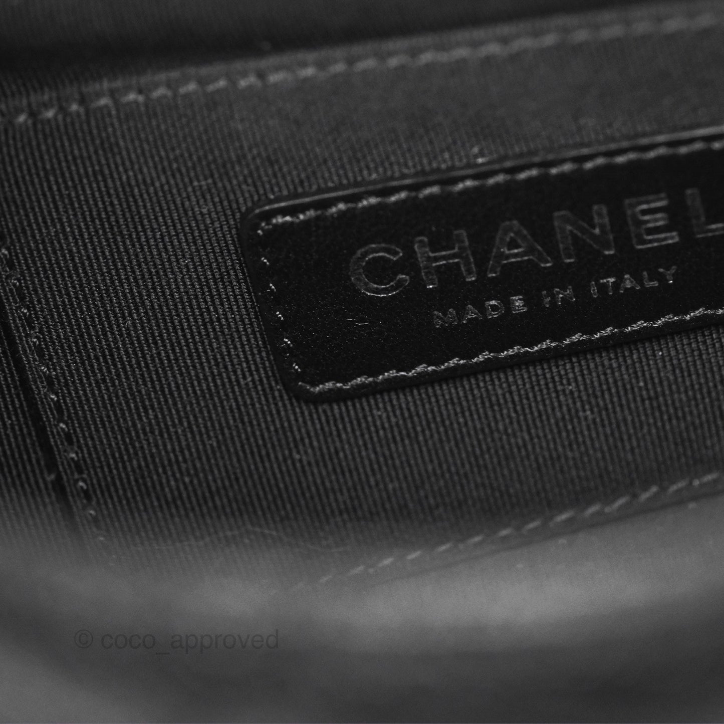 Chanel Quilted Mini Square Flap Bag So Black Caviar Incognito