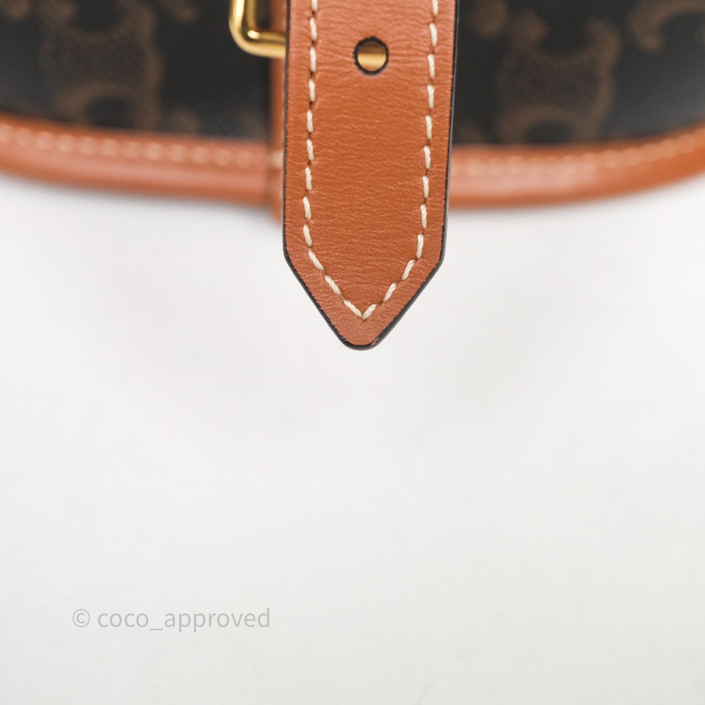 Celine Medium Folco Bag Triomphe Canvas Tan