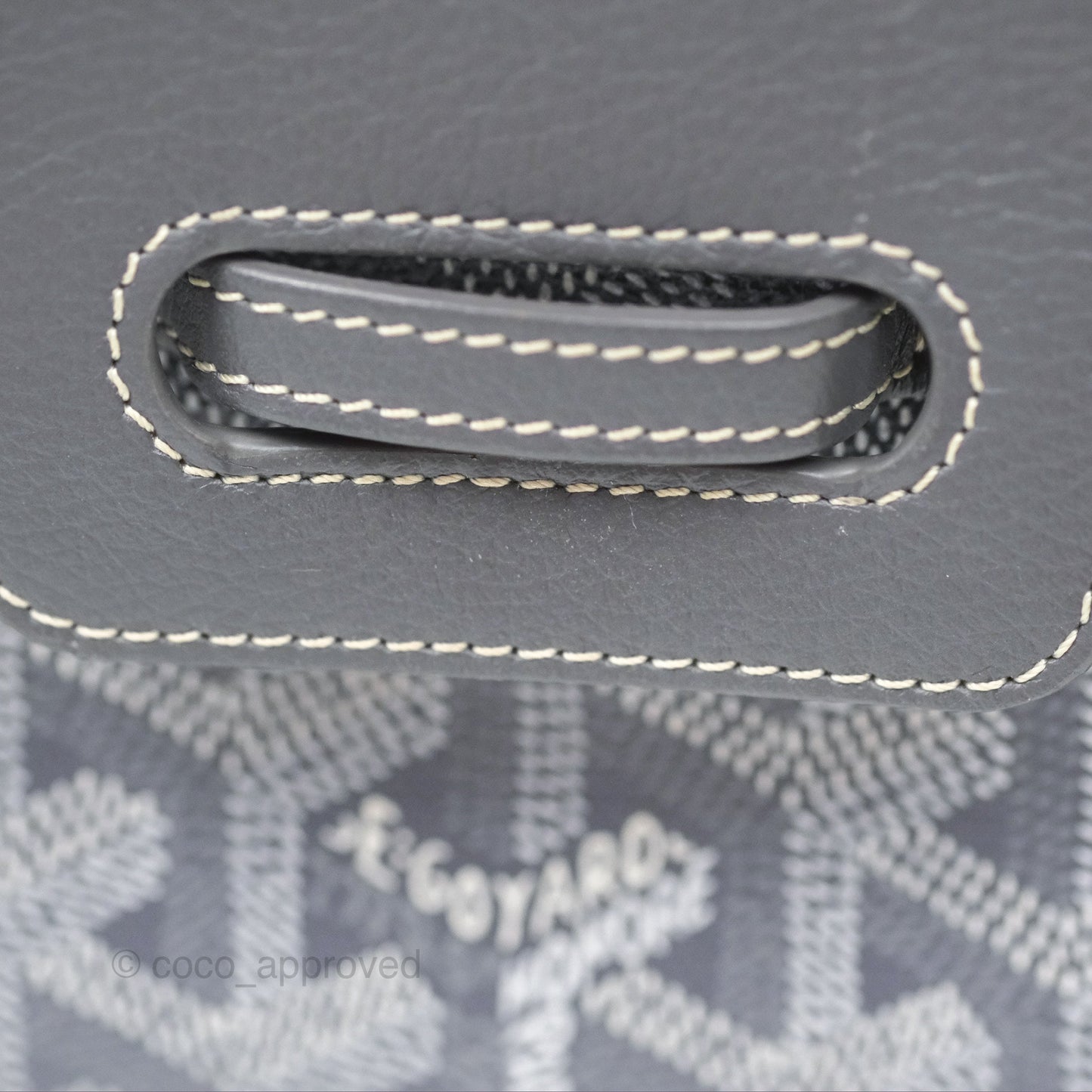 Goyard Saïgon Mini Bag Chevroches Calfskin Grey Silver Hardware